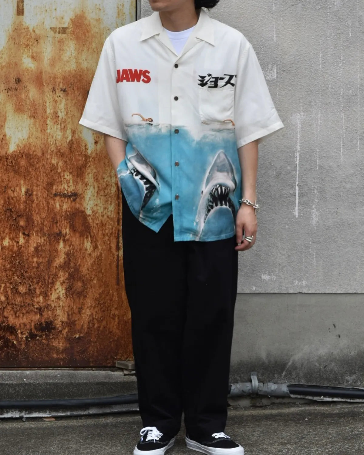 WACKO MARIA × JAWS / S/S HAWAIIAN SHIRT (JAWS-WM-HI01)