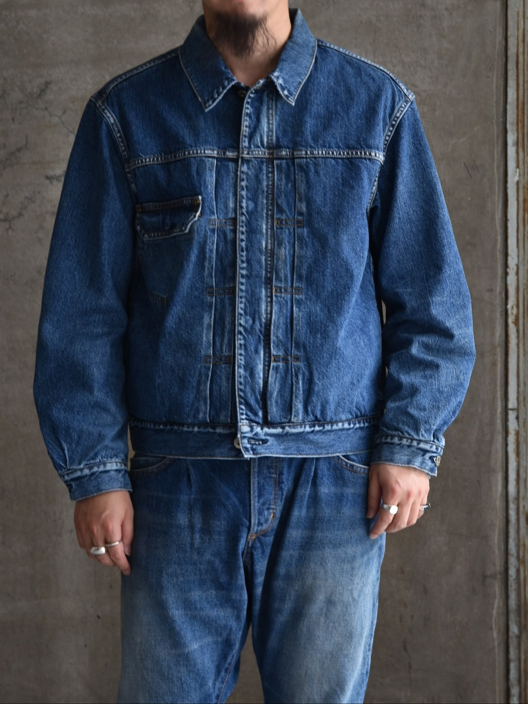 NONNATIVE / TRUCKER BLOUSON COTTON 11.5oz DENIM VW LIGHT WITH WINDSTOPPER® (NN-J4702)