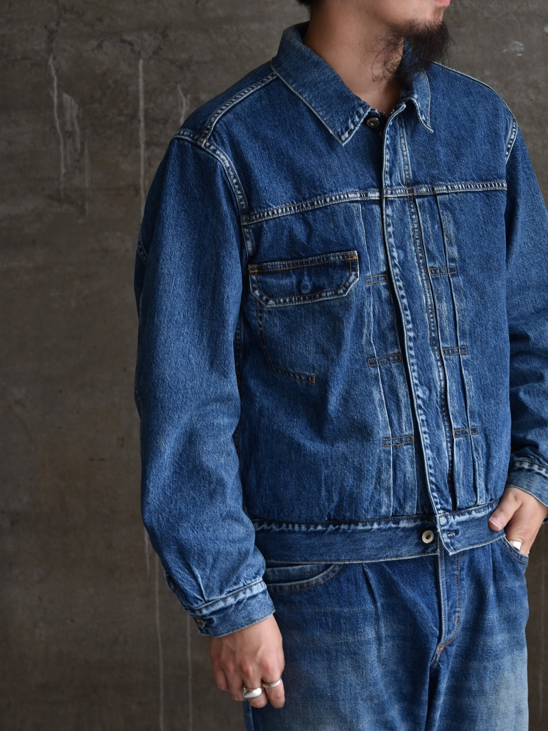 NONNATIVE / TRUCKER BLOUSON COTTON 11.5oz DENIM VW LIGHT WITH WINDSTOPPER® (NN-J4702)