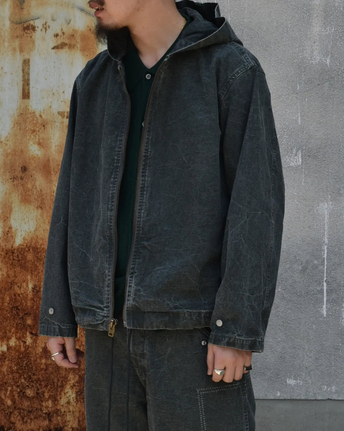 A.PRESSE / Vintage US Navy Zip Hoodie (25AAP-01-54)