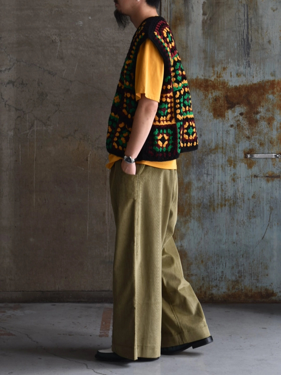 NICHOLAS DALEY / HAND KNITTED VEST (ND-AW25-HKV-ACR)