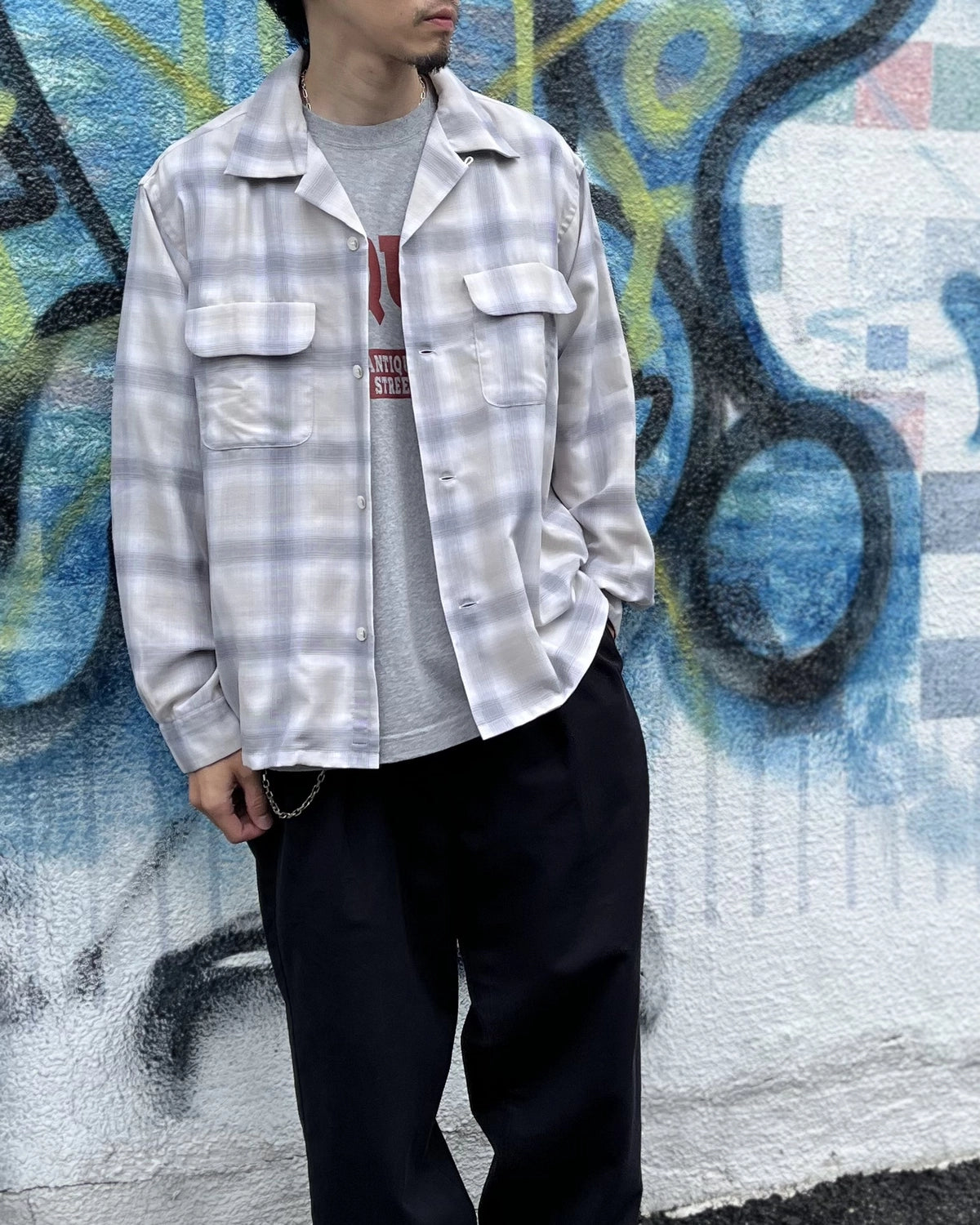 SEQUEL / OPEN COLLAR SHIRT (SQ-26AW-SH-01)