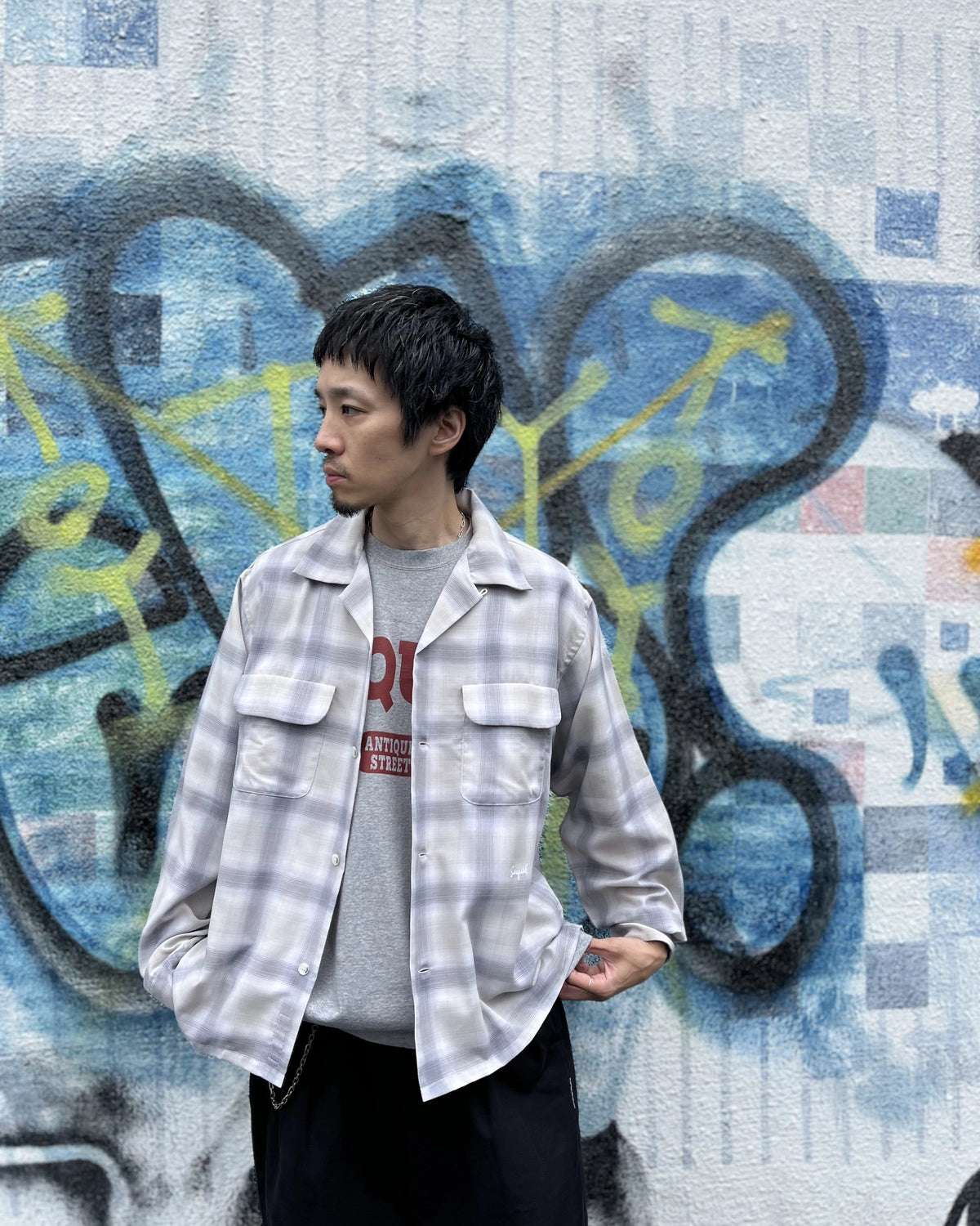 SEQUEL / OPEN COLLAR SHIRT (SQ-26AW-SH-01)