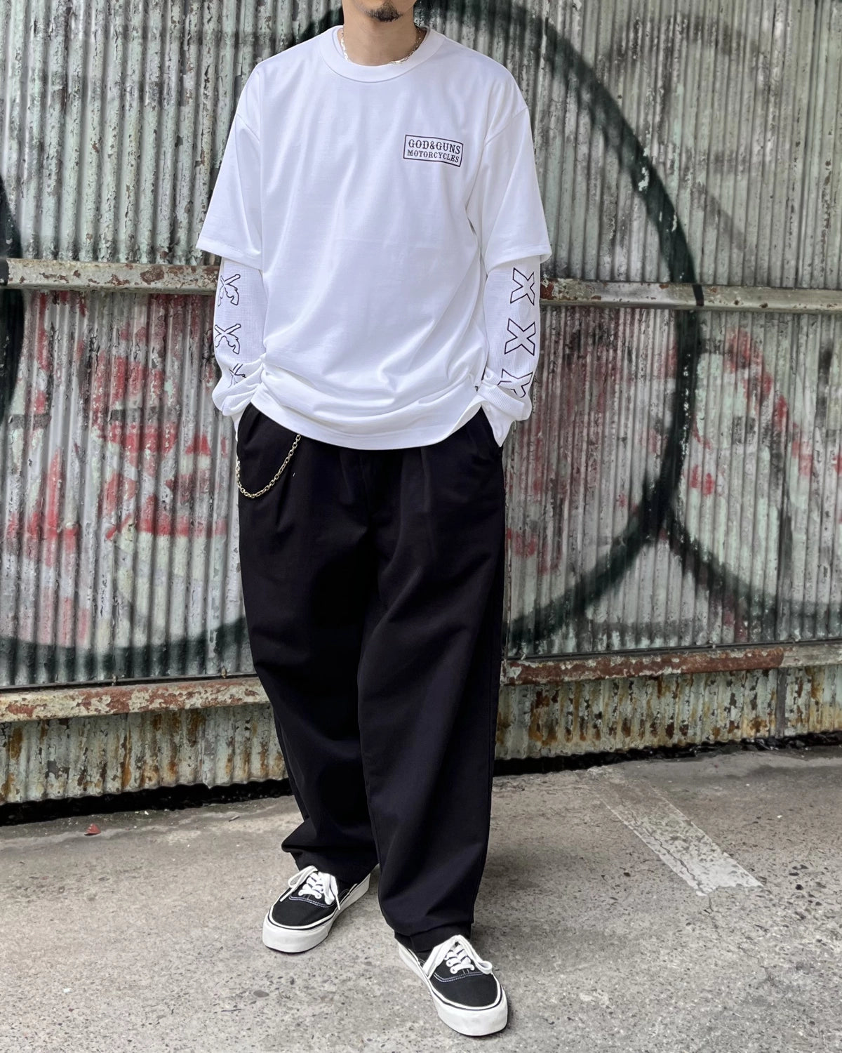 GOD SELECTION XXX × roarguns / L/S T-SHIRT (GX-S26-RCS-01)