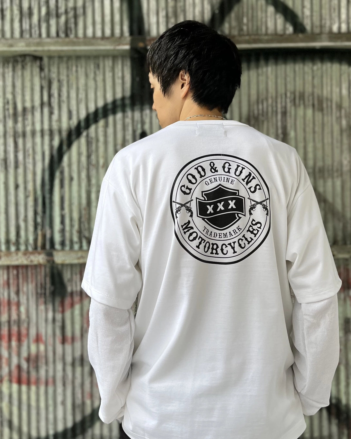 GOD SELECTION XXX × roarguns / L/S T-SHIRT (GX-S26-RCS-01)