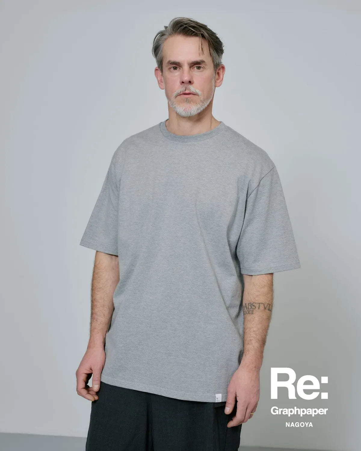 Graphpaper Re: (※Graphpaper NAGOYA EXCLUSIVE) / Heather Cotton 2-Pack Crew Neck  Tee (GM262-70703N)