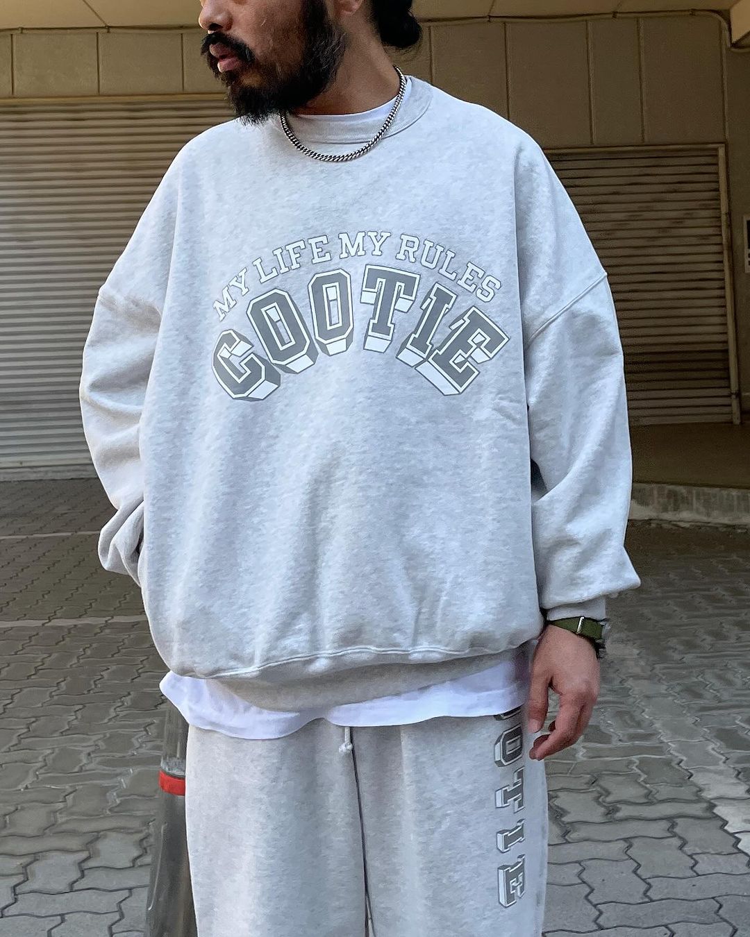 COOTIE PRODUCTIONS® / Open End Yarn Print Sweat Crew