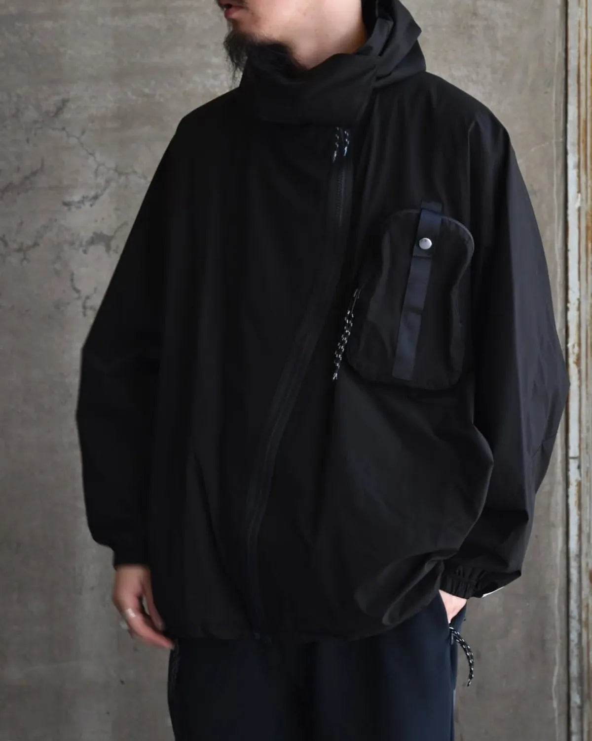 ALMOSTBLACK / WV WTR-R HD PONCHO BLOUSON (25ABGAB-BL01)