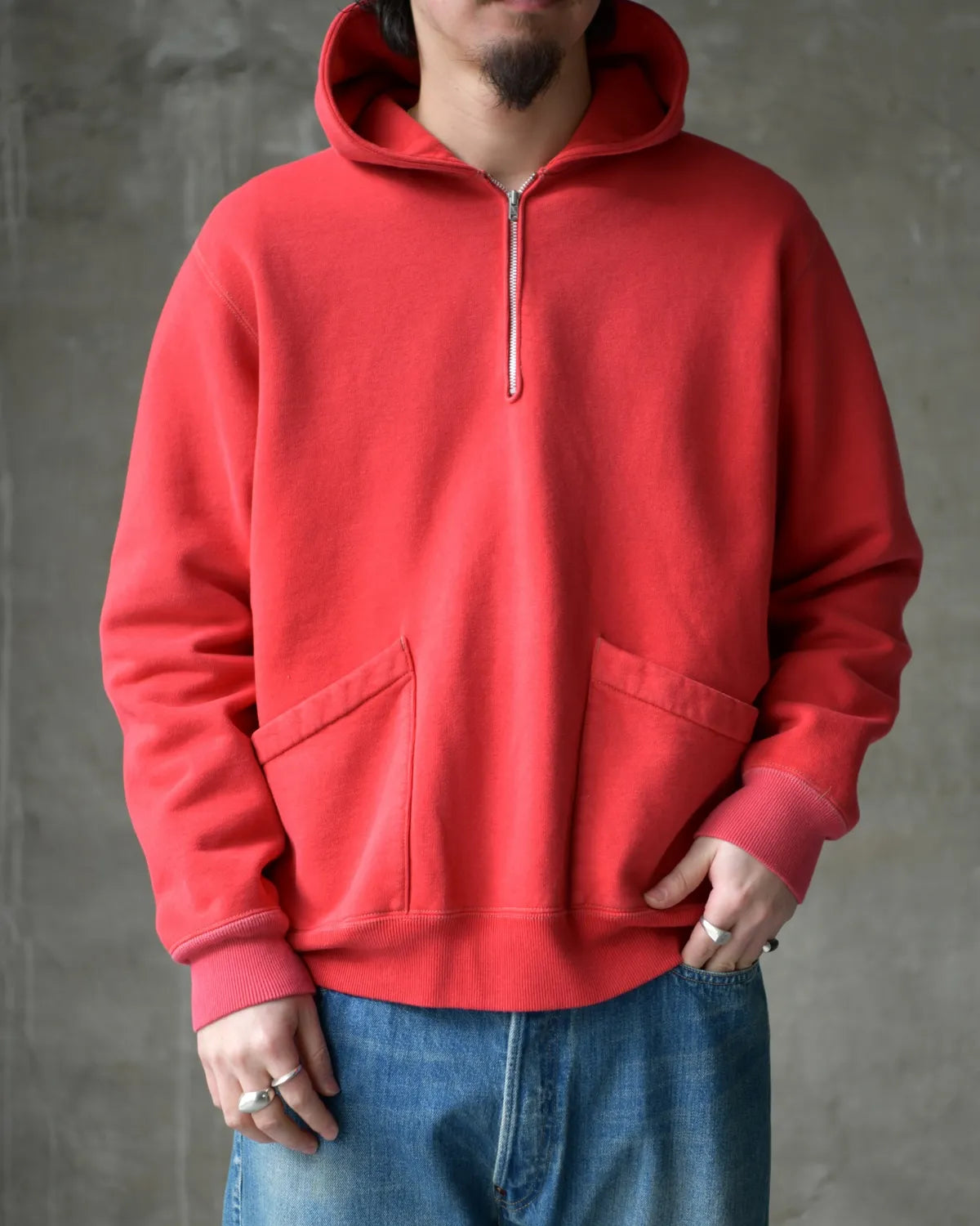 A.PRESSE / Vintage Sailor Hood Half Zip Sweatshirt (26SAP-05-13)