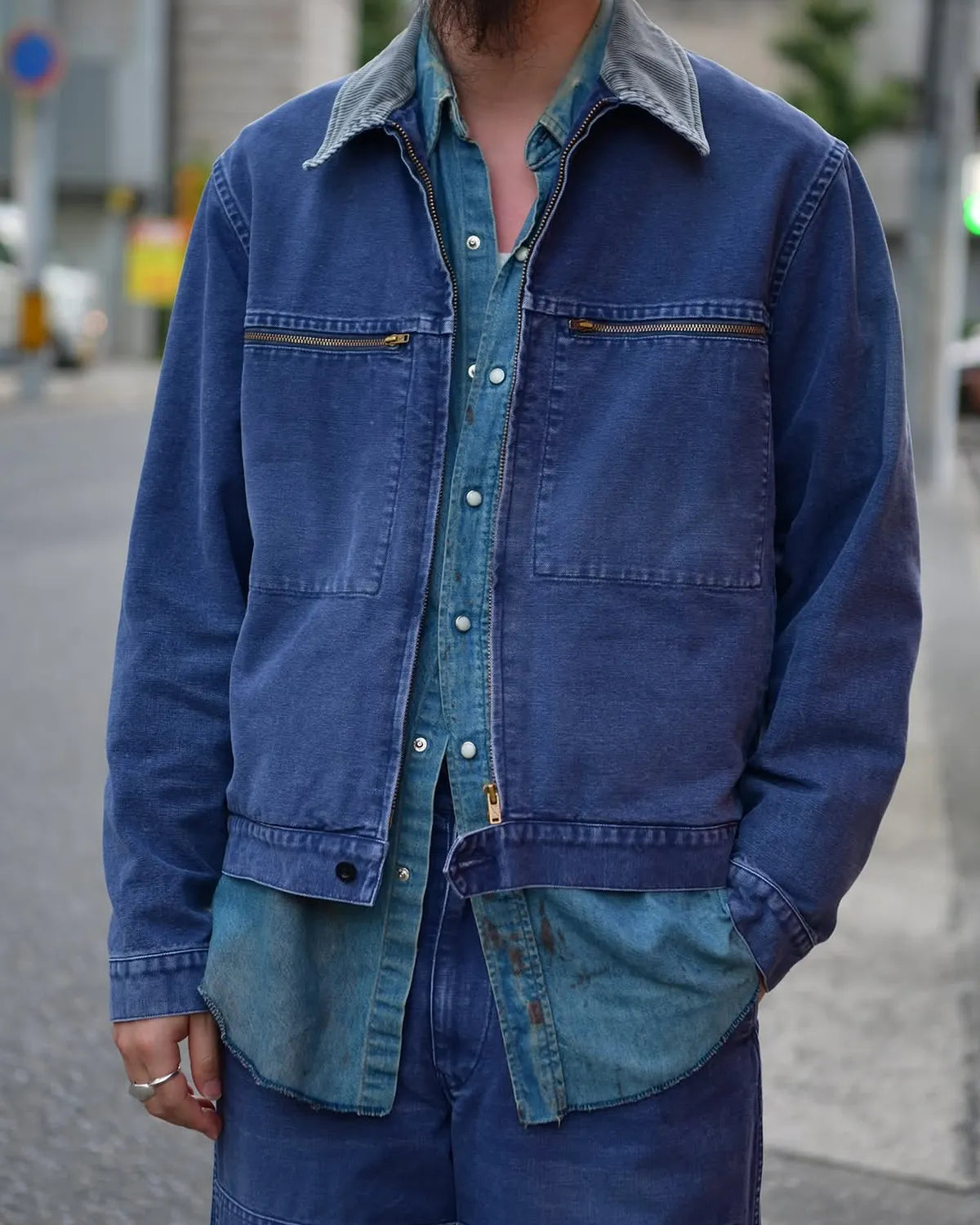 marka / Organic Cotton Duck Mechanic Jacket (M25C01BL02C)