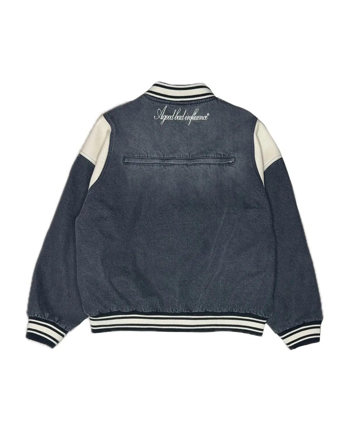 A Good Bad Influence / DENIM VARSITY JACKET (AGBI-25AW-JK03)