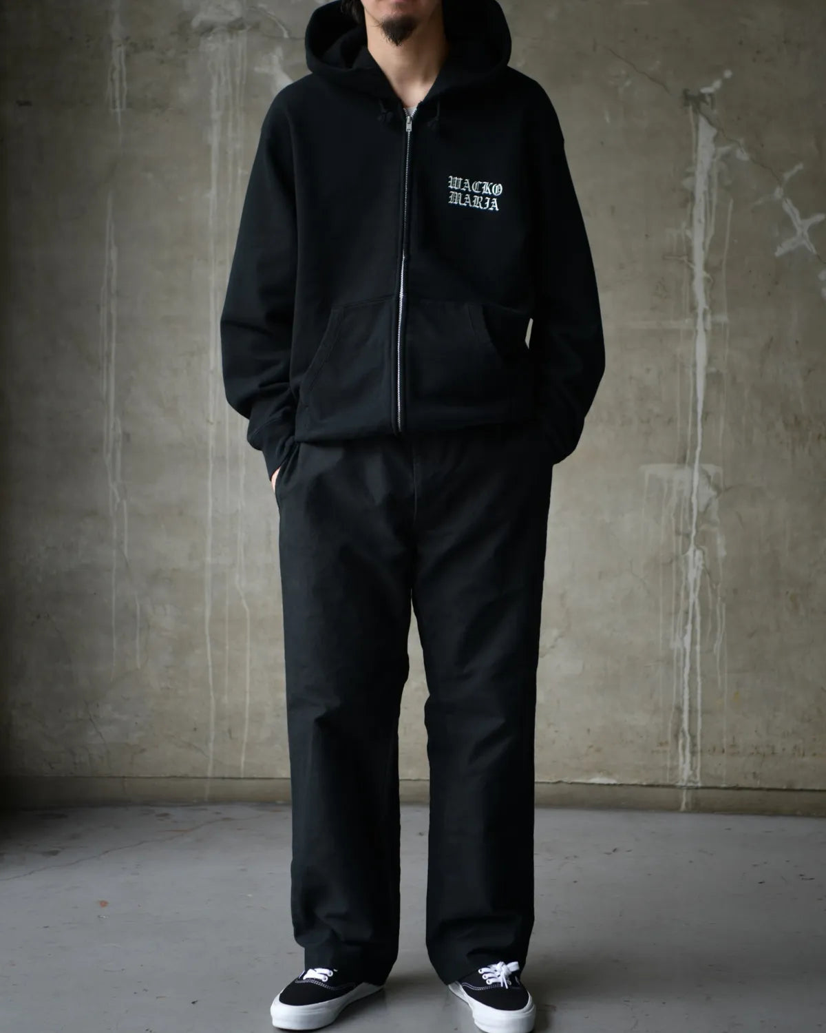 WACKO MARIA / WASHED MIDDLE WEIGHT FULL ZIP HOODED SWEAT SHIRT (26SSE-WMC-SS01)