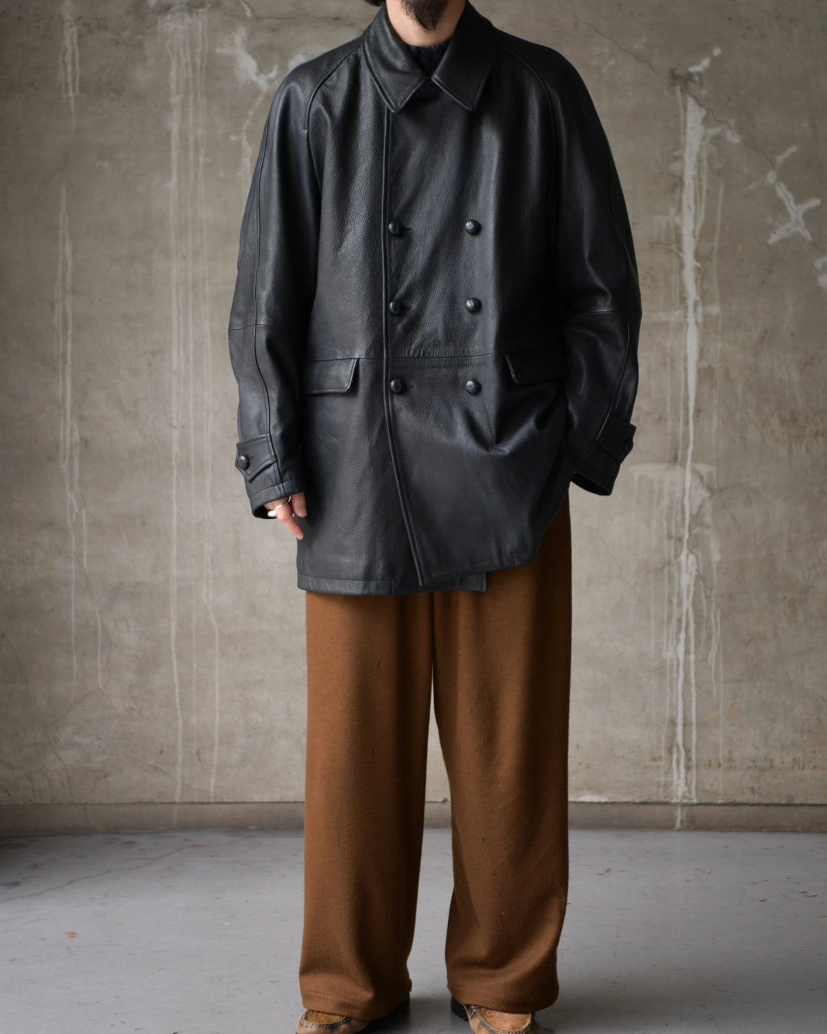 refomed × CCU / CCU LEATHER FORMAN COAT (RECO-CCU01)