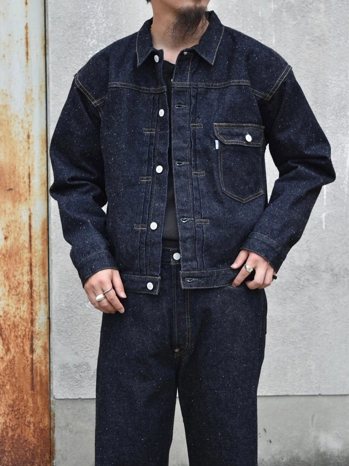 New Manual / #001 T-BACK DENIM JACKET ONE-WASHED
