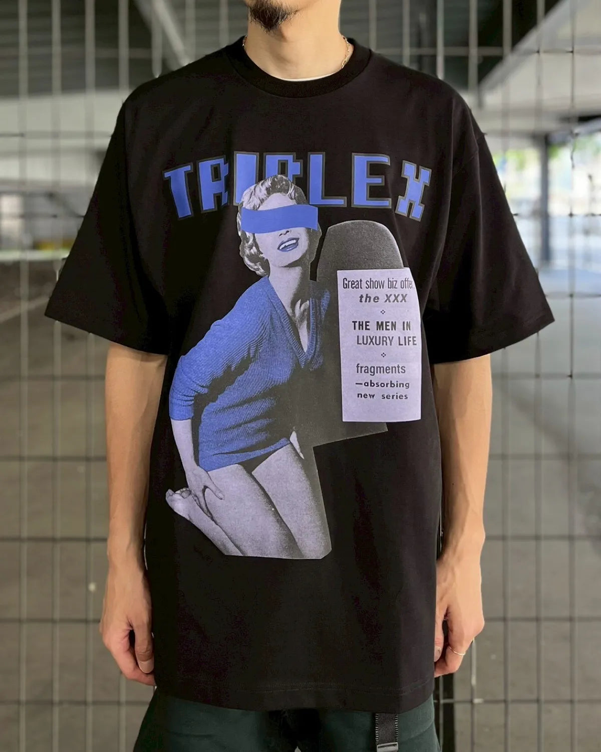 GOD SELECTION XXX / "TRIPLEX" Block Letter Logo Photo Tee (GX-S26-ST-10)