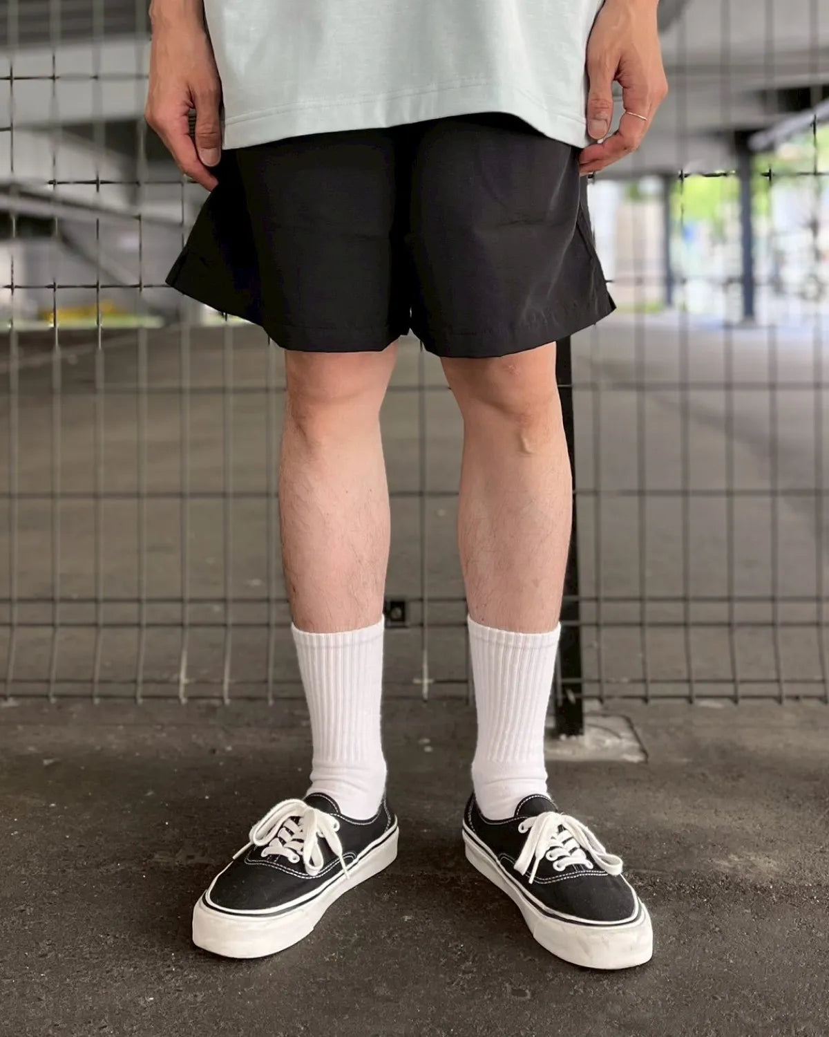 GOD SELECTION XXX / Back Gothic Logo Swim Shorts (GX-S26-SW-01)