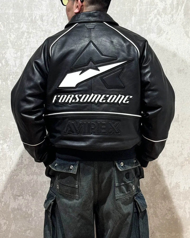 FORSOMEONE / AVIREX LEATHER JACKET (78001003)