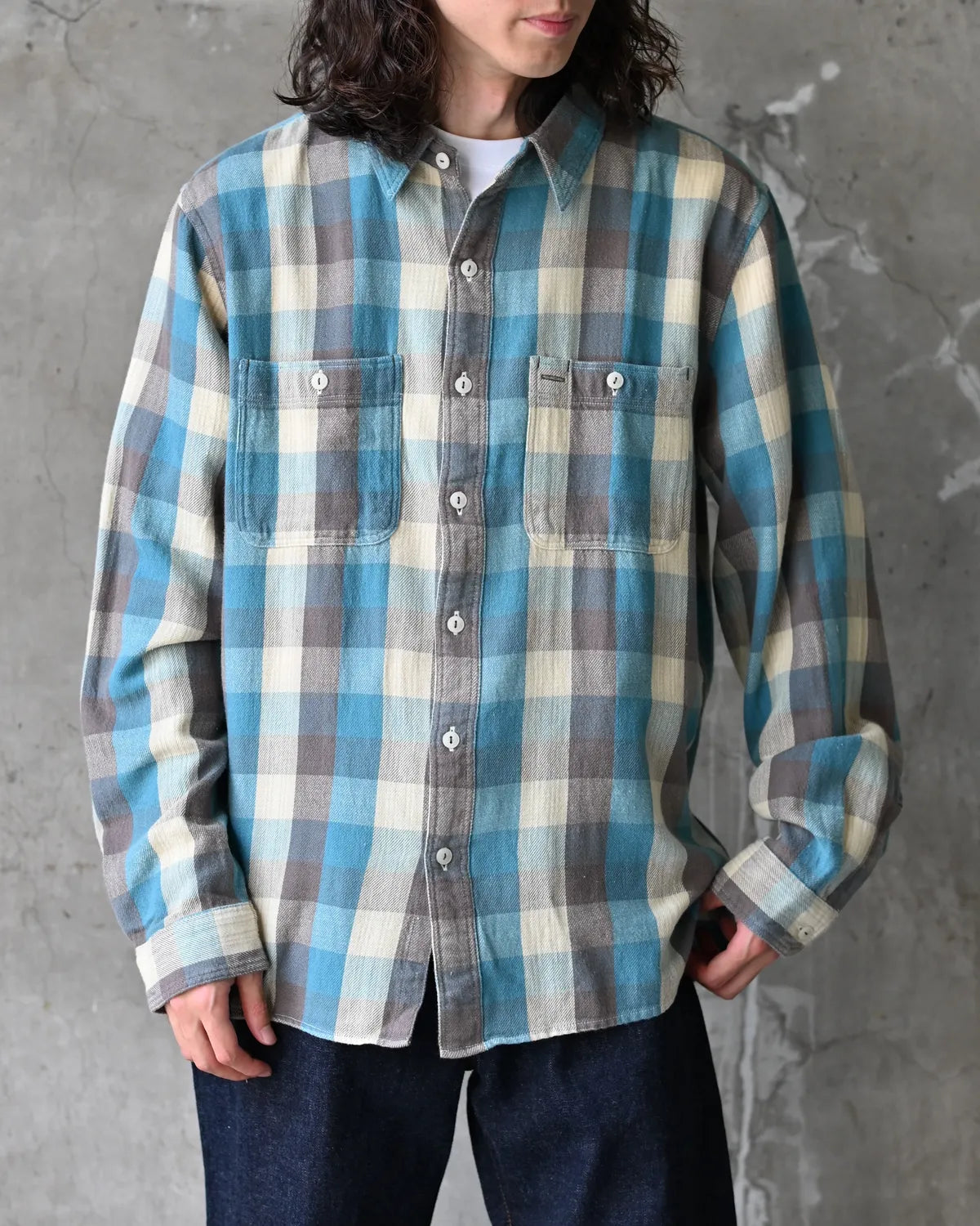 RRL / チェック ツイル ワークシャツ (MNRRWOV16820429)
