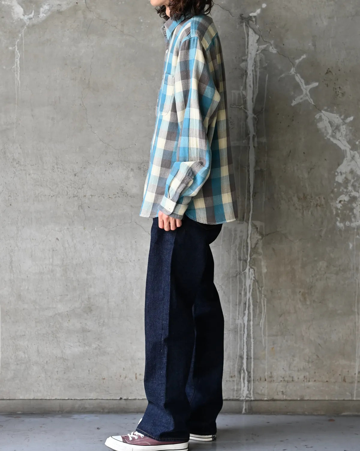 RRL / チェック ツイル ワークシャツ (MNRRWOV16820429)