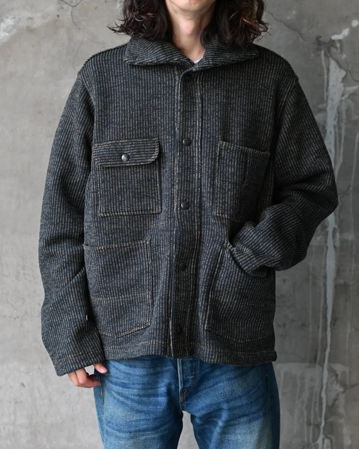 RRL / フリース ワーク ジャケット (MNRRKNI16820228)