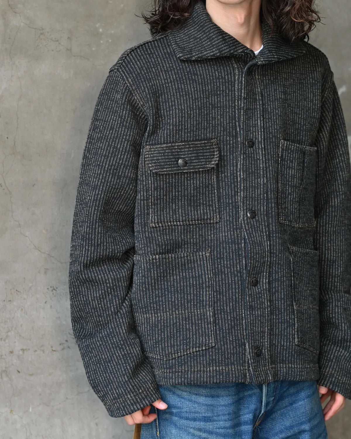 RRL / フリース ワーク ジャケット (MNRRKNI16820228)