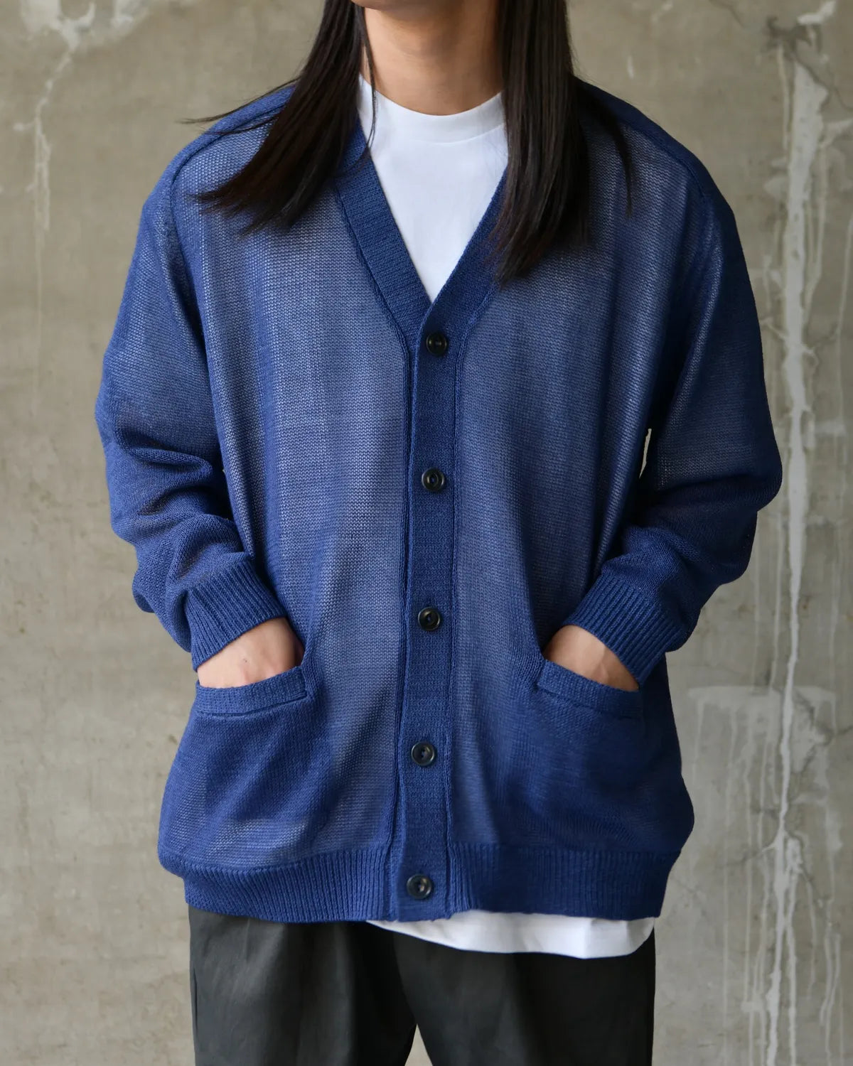 ◇.．様◇ゴーシュ　カーディガン　ネイビー　良品　タグ付き Tasogare Cardigan col.Charcoal | PEOPLE | ピープル