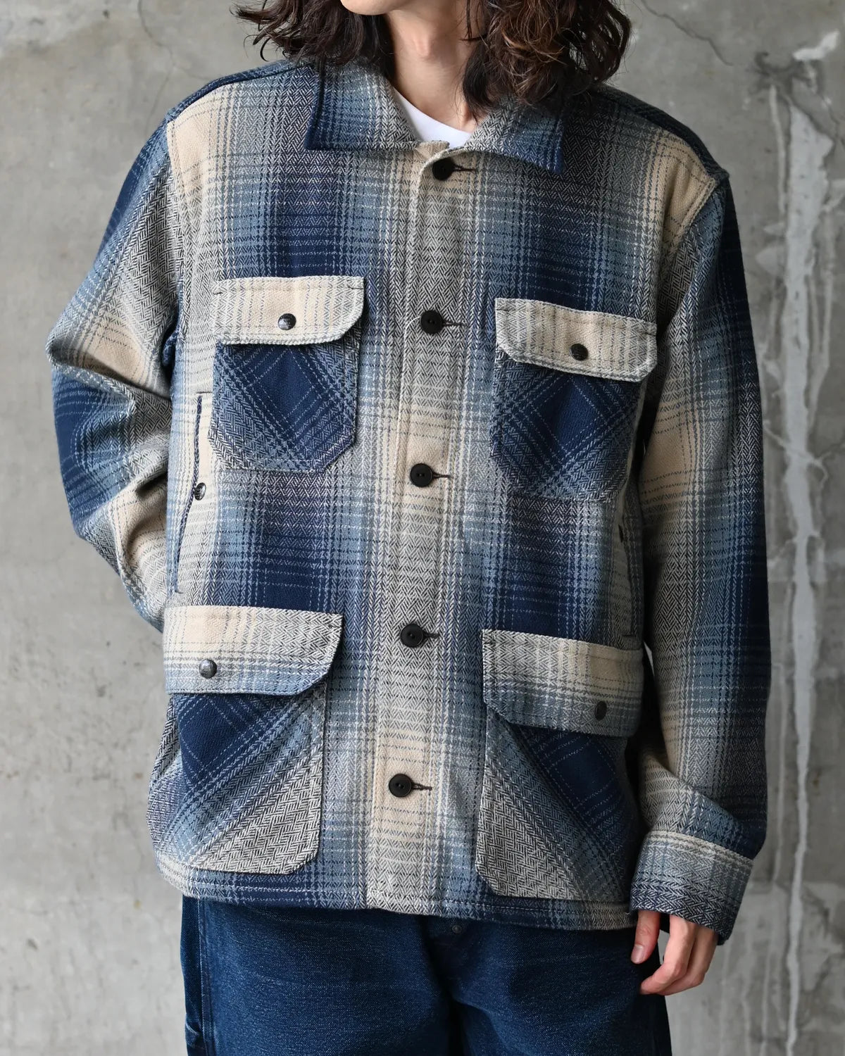 RRL / チェック ウール ツイル オーバーシャツ (MNRRWOV16820426)