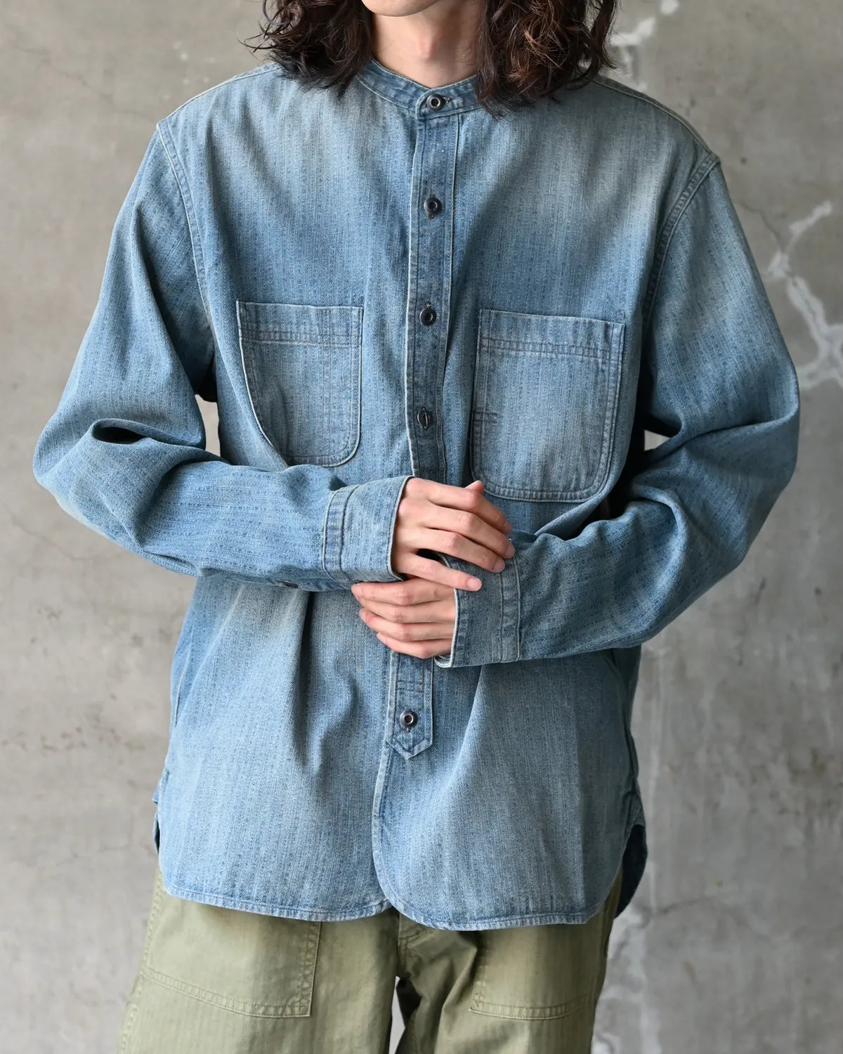 RRL / インディゴ デニム ワークシャツ (MNRRWOV16820435)