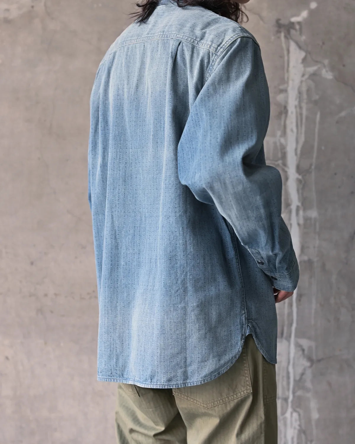 RRL / インディゴ デニム ワークシャツ (MNRRWOV16820435)