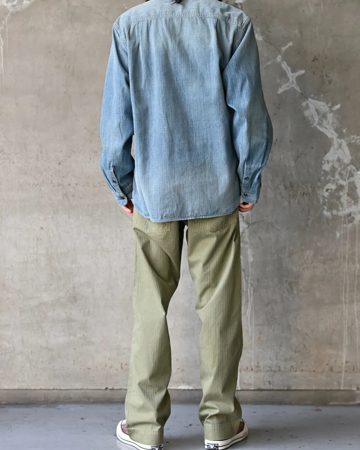 RRL / インディゴ デニム ワークシャツ (MNRRWOV16820435)