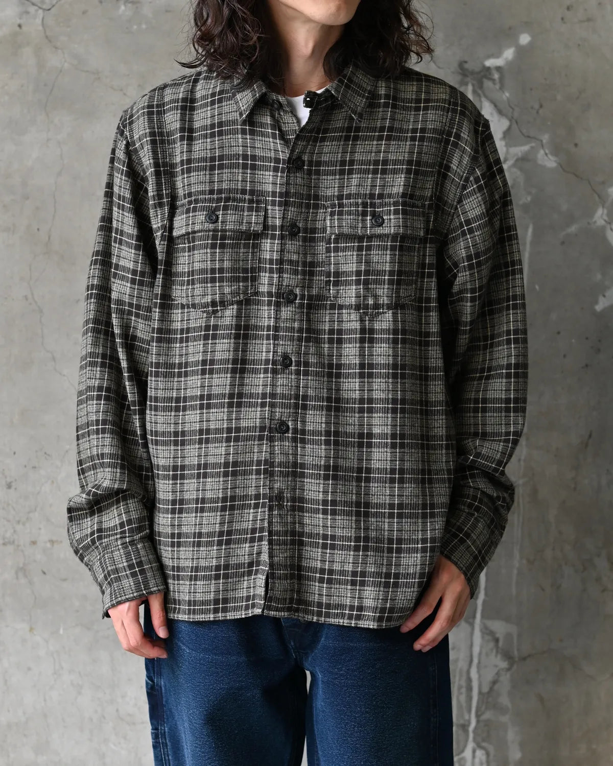 RRL / チェック ツイル ワークシャツ (MNRRWOV16820427)