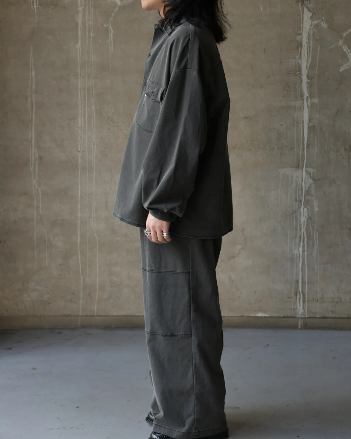 COOTIE PRODUCTIONS® / Pigment Coating T/R Twill L/S Work Shirt (CTE-26S403)