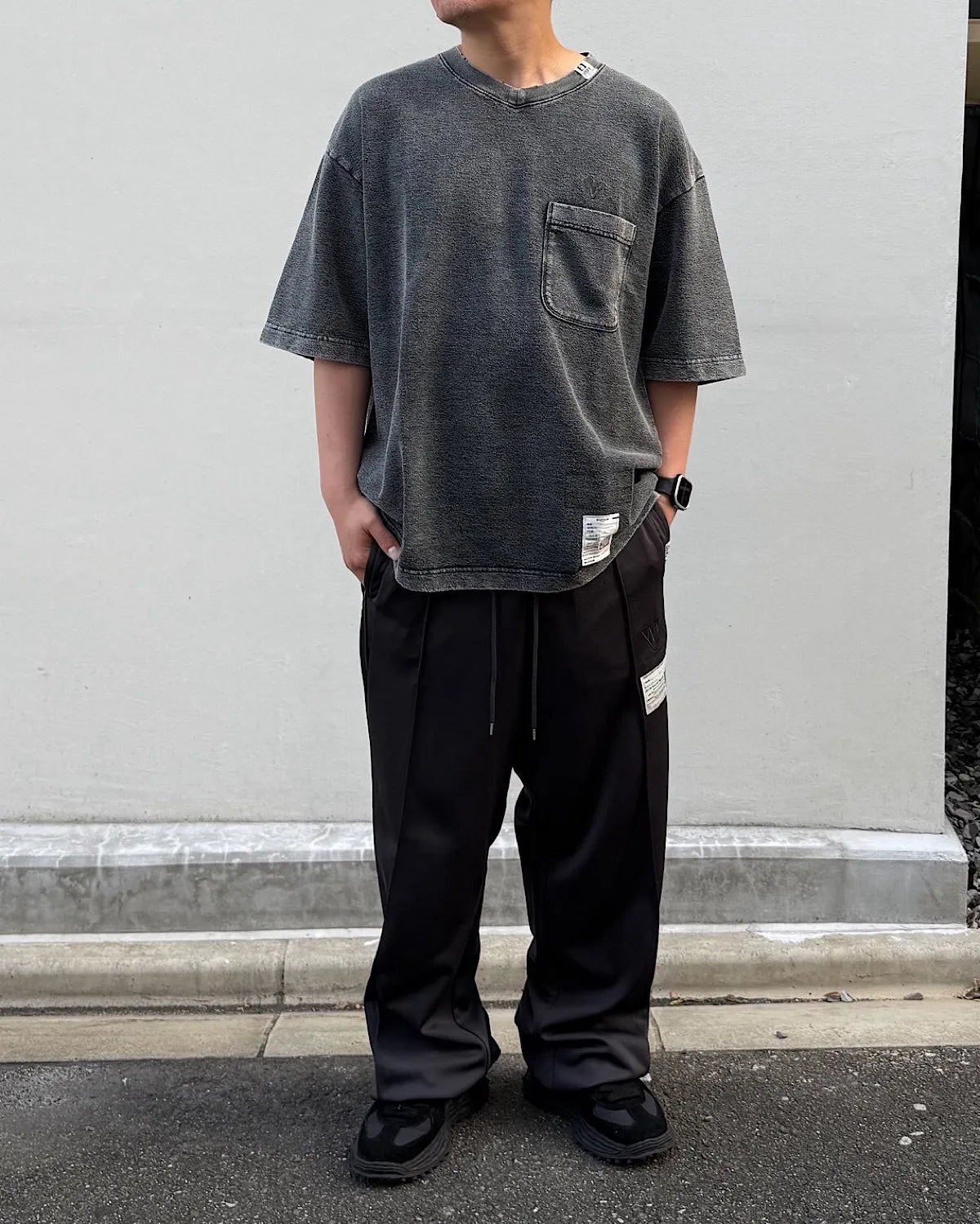 Maison MIHARA YASUHIRO / Bleached Waffle T-shirt (J17TS802)