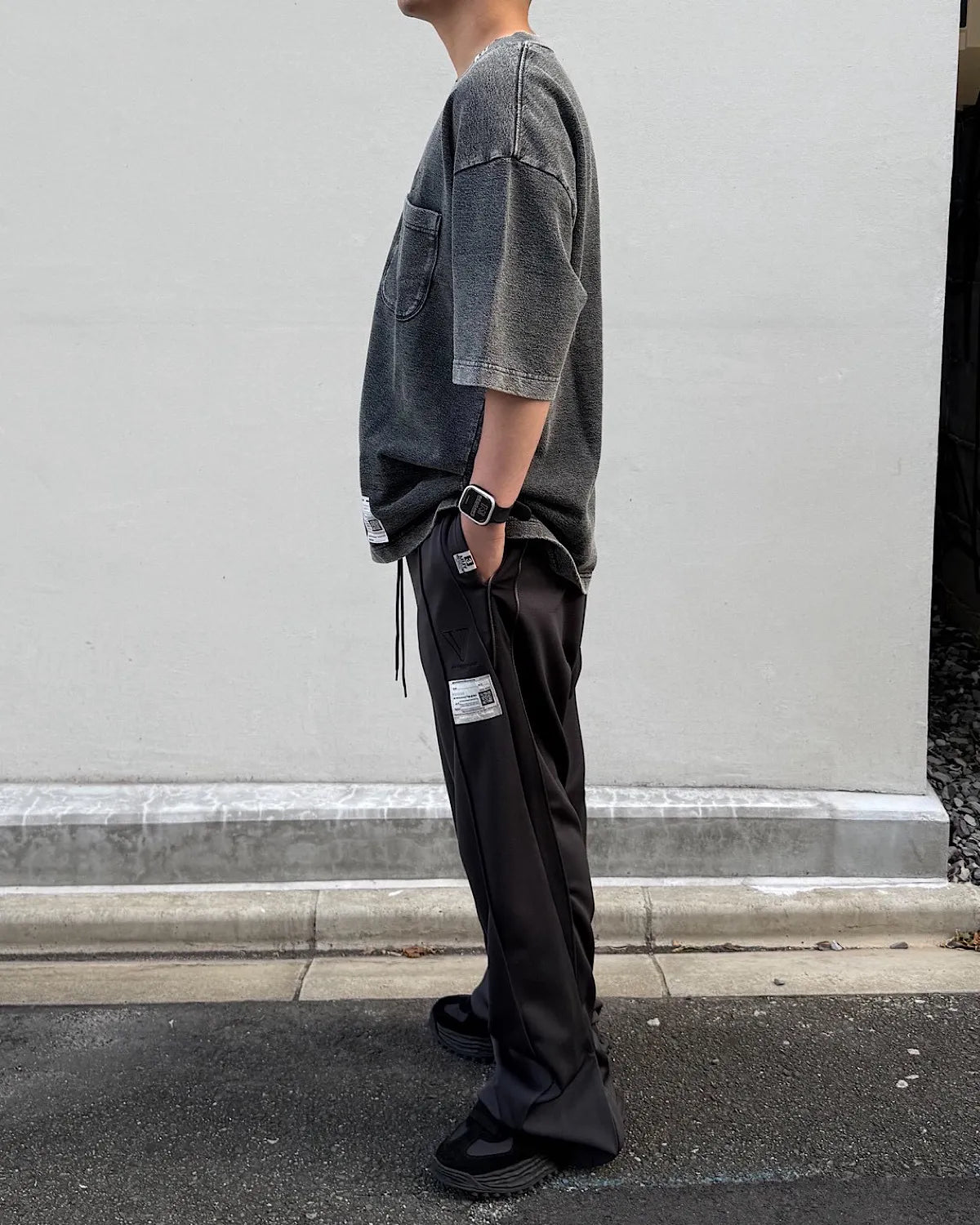 Maison MIHARA YASUHIRO / Bleached Waffle T-shirt (J17TS802)