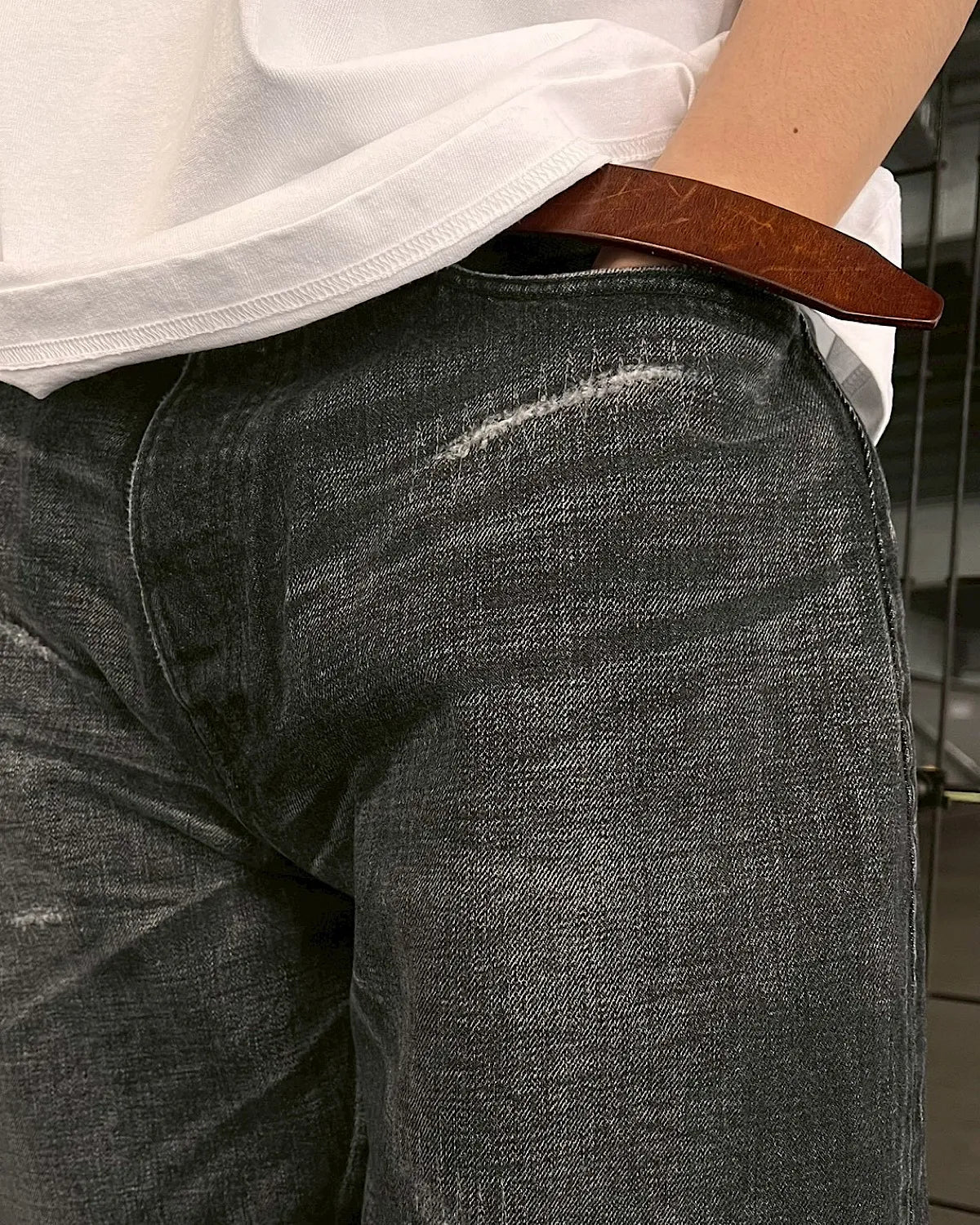 SEQUEL × FRAGMENT / DAMEGE DENIM PANTS  (SQ-26SS-PT-07)
