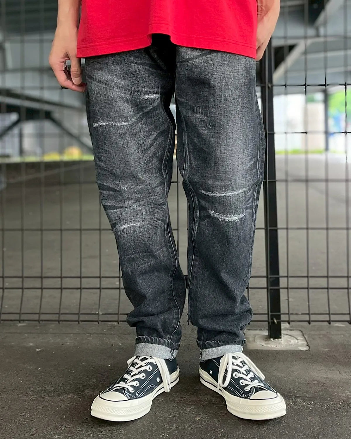 SEQUEL × FRAGMENT / DAMEGE DENIM PANTS (SQ-26SS-PT-08)