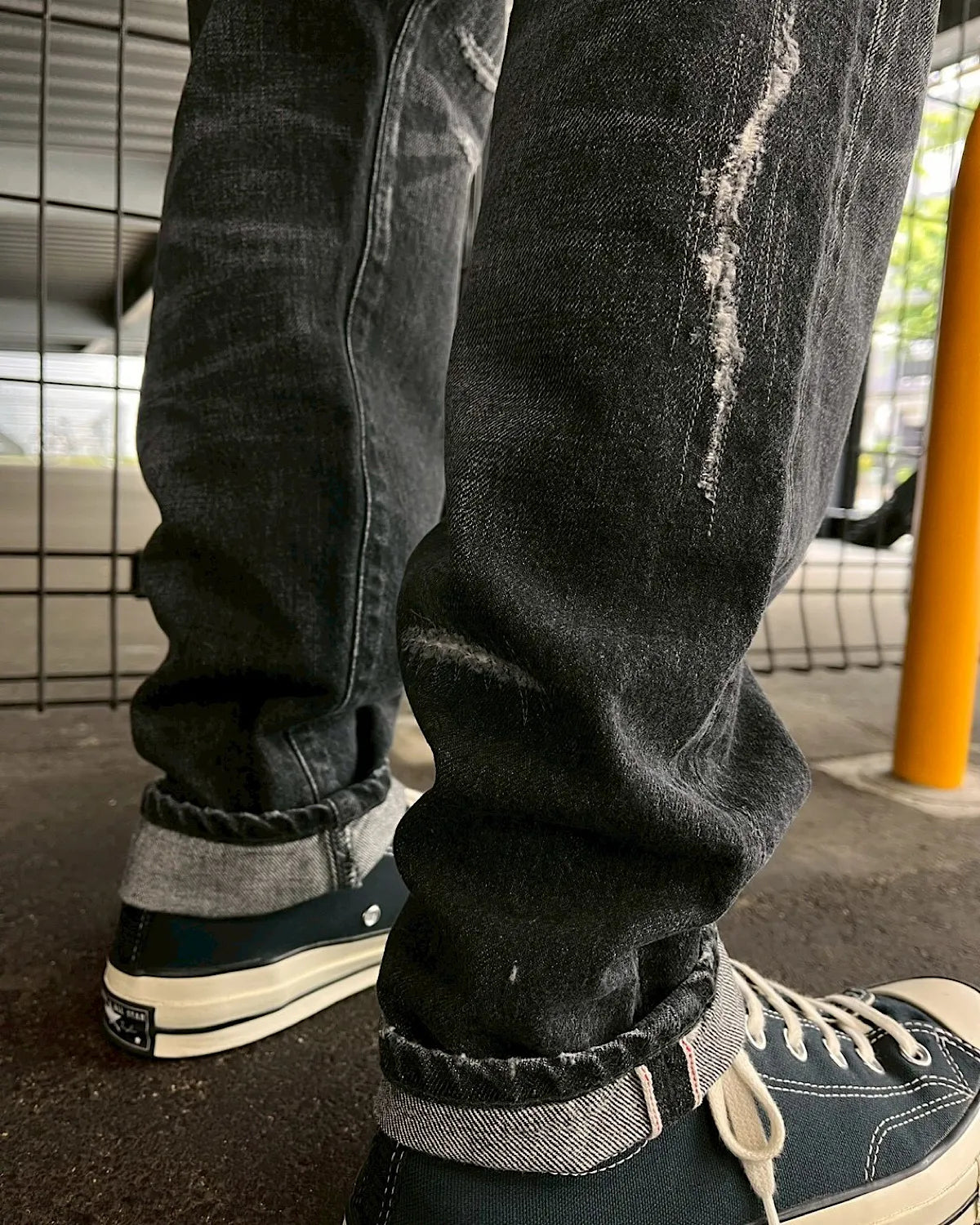 SEQUEL × FRAGMENT / DAMEGE DENIM PANTS (SQ-26SS-PT-08)