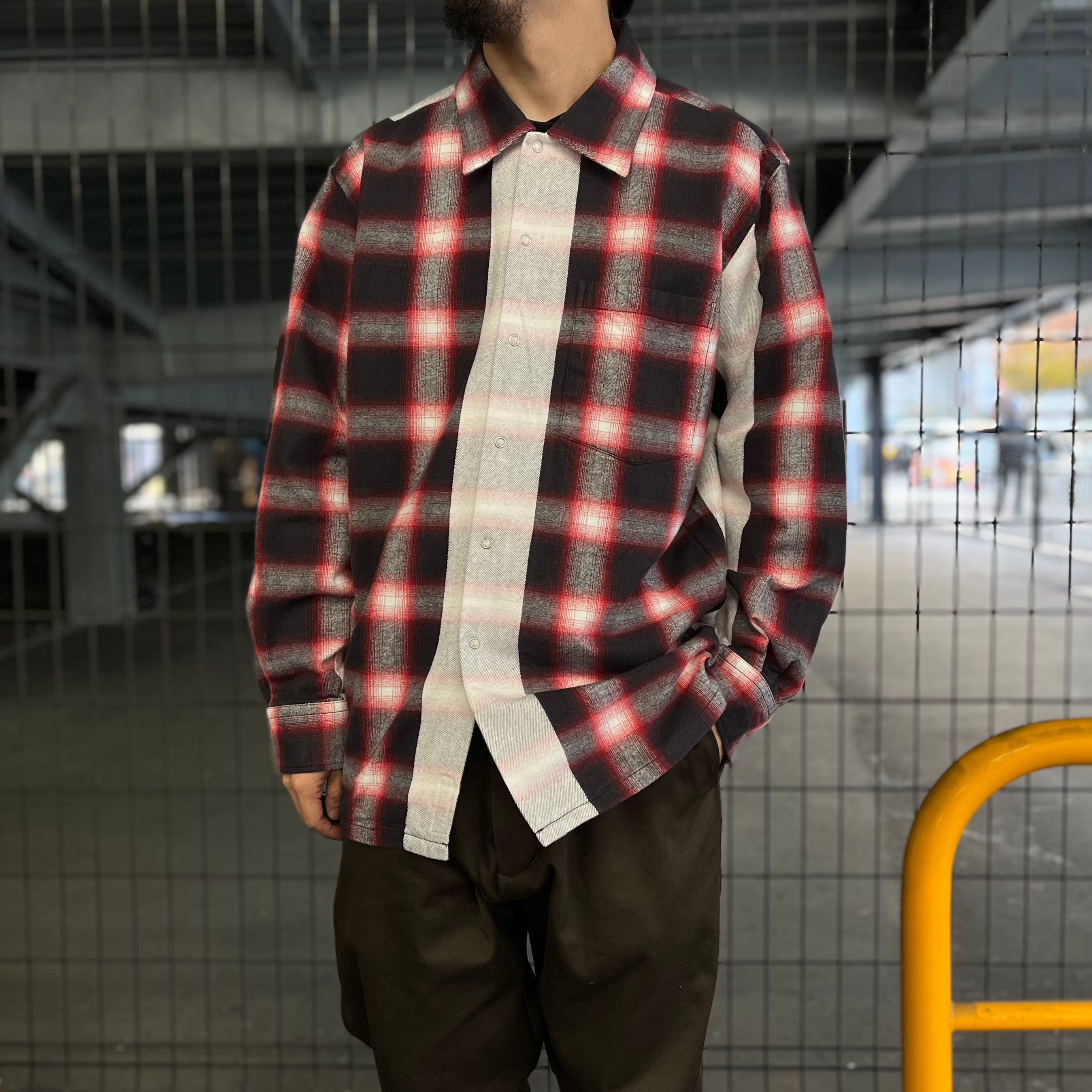 SEQUEL / LINE NEL CHECK SHIRT (SQ-23AW-SH-03)