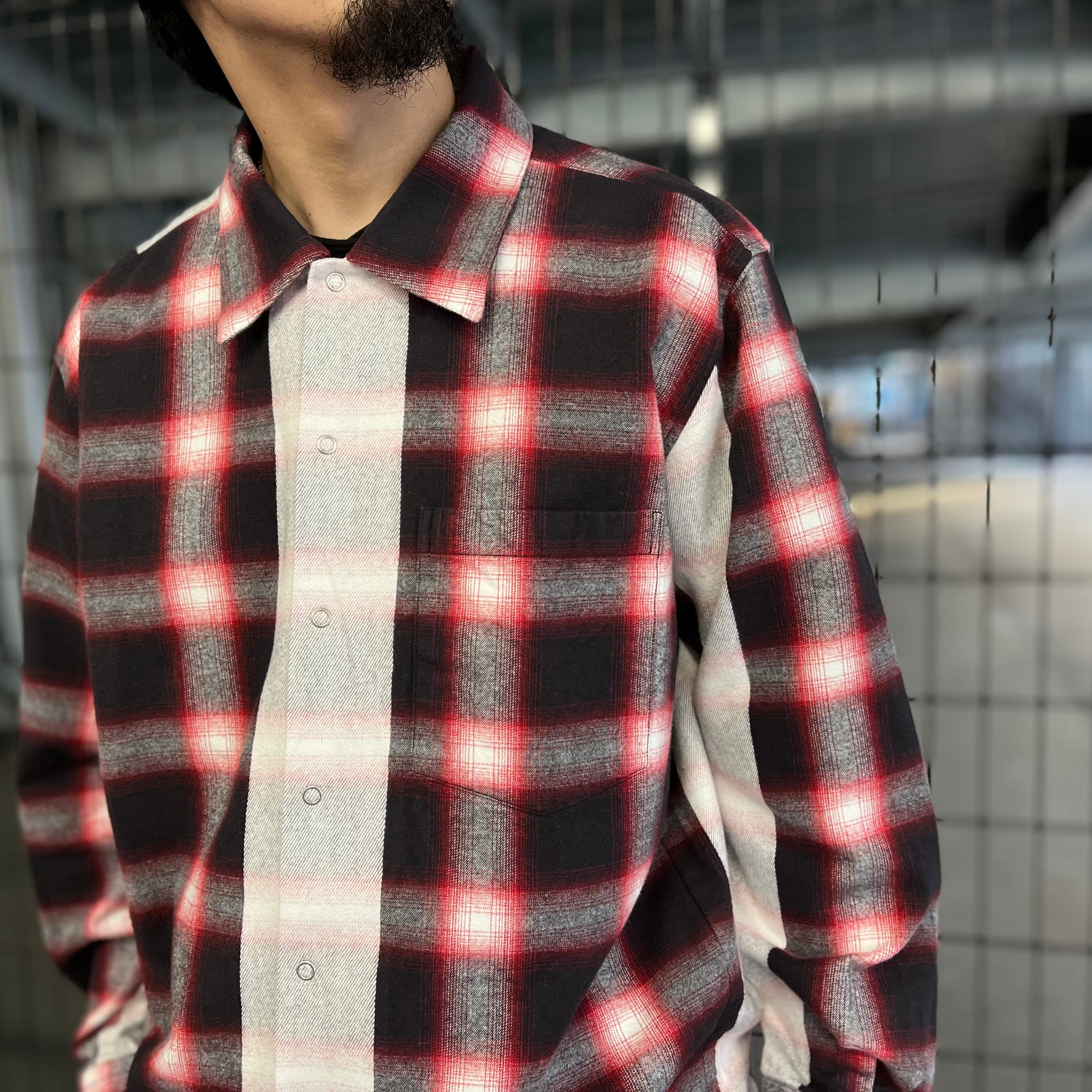 SEQUEL / LINE NEL CHECK SHIRT (SQ-23AW-SH-03)