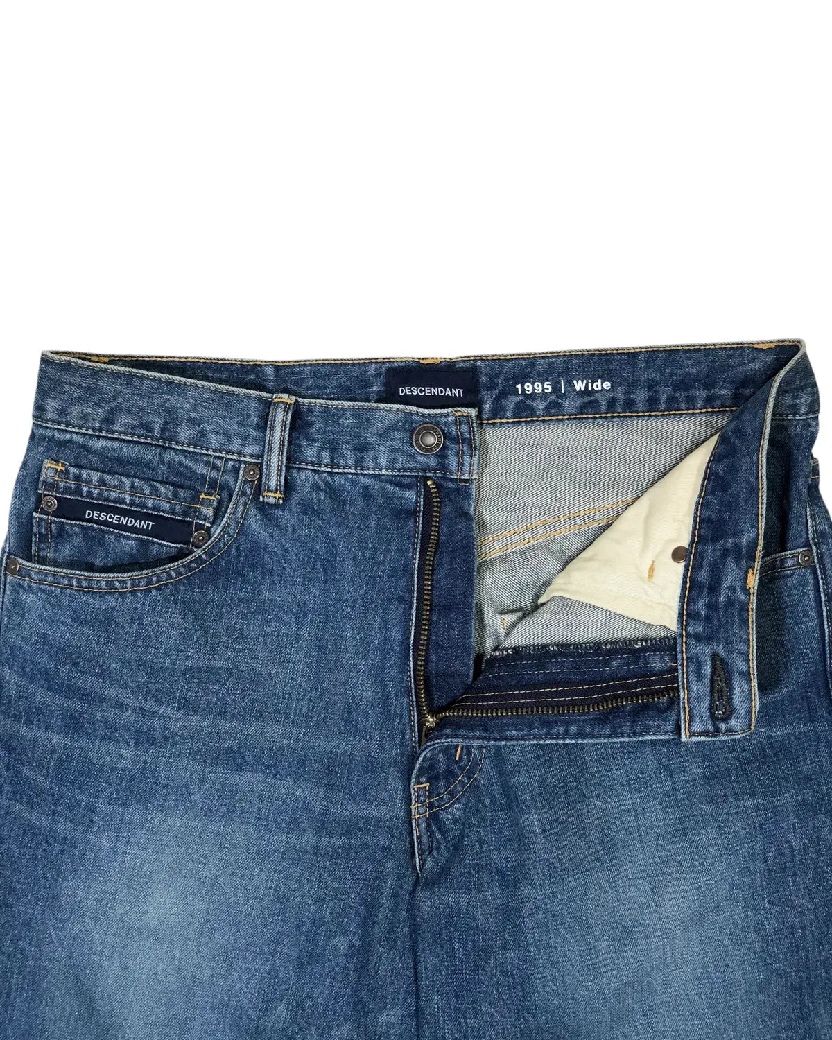 DESCENDANT / 1995 DENIM TROUSERS BUGGY LIGHT WASH (252WVDS-PTM04)