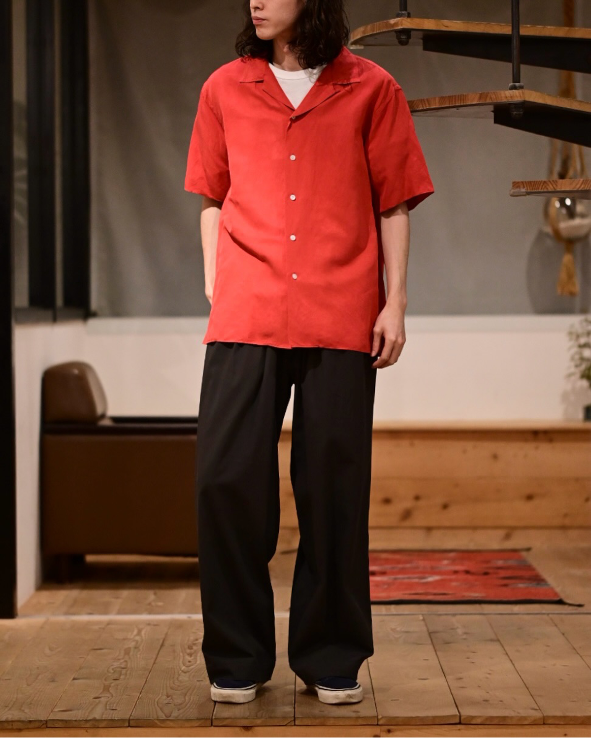 しょーーた a.presse A.PRESSE(アプレッセ) / Vintage Silk Linen S/S Open Collar Shirts