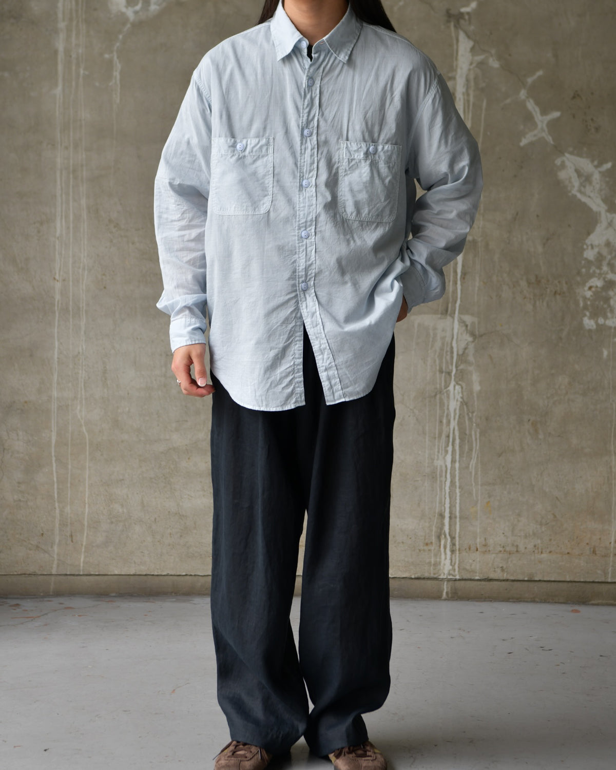 MARKAWARE / Organic Cotton 90/1 Loan / Two Pocket Work Shirt (A26A23SH02C)