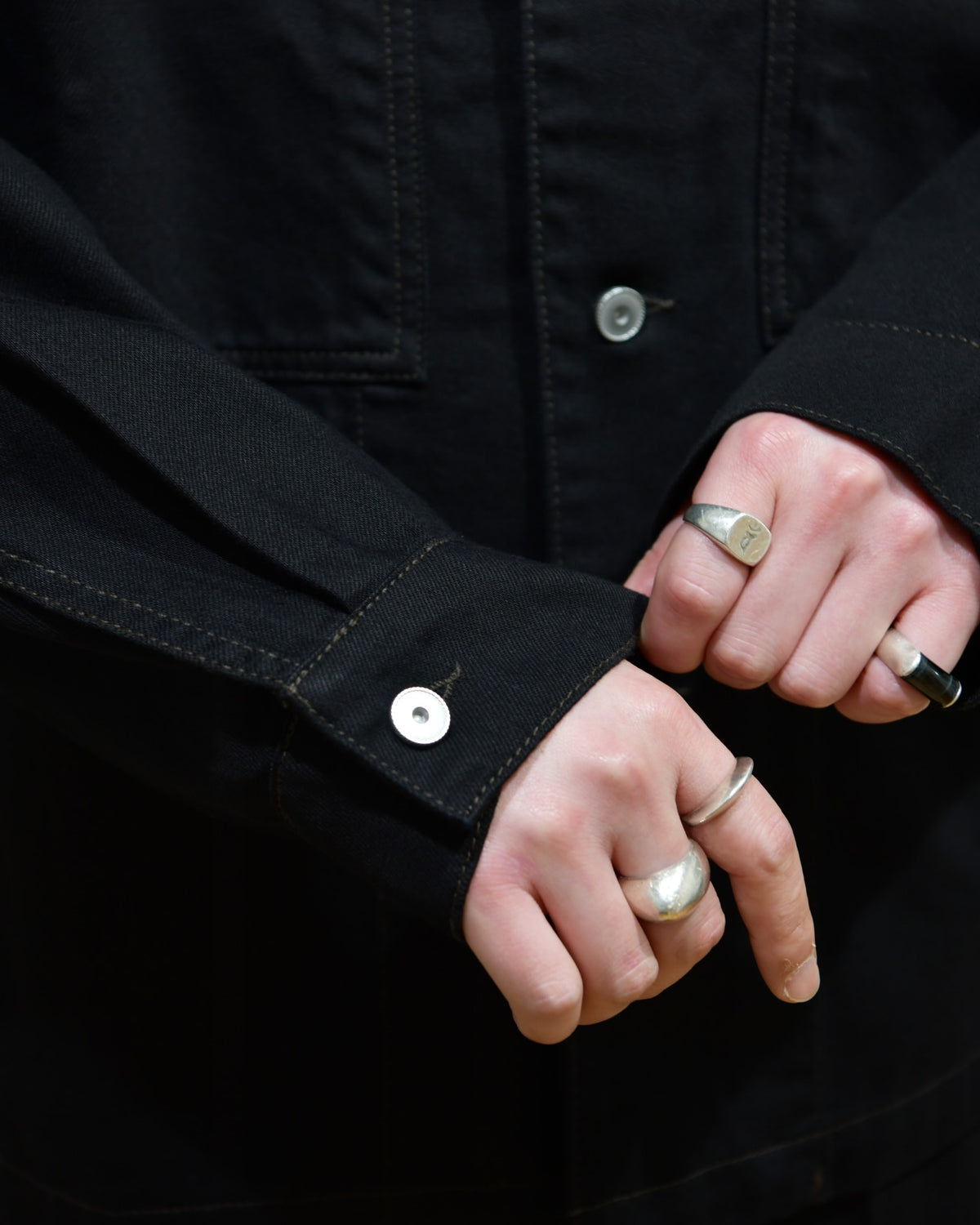 LEMAIRE(ルメール) / WORKWEAR OVERSHIRT WITH LEATHER COLLAR | 公式