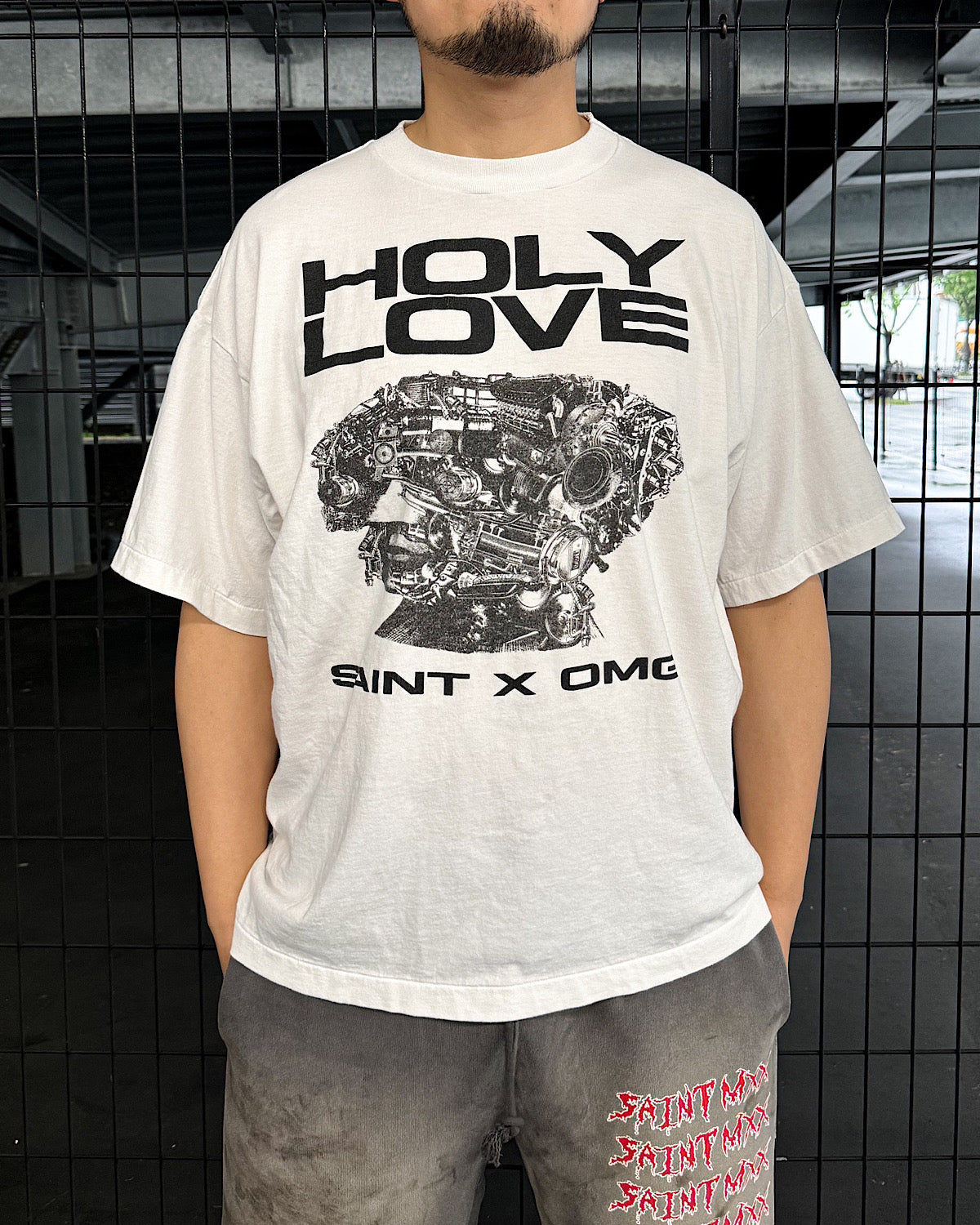 ©︎SAINT Mxxxxxx × KOSUKE KAWAMURA / KK_SS T-SHIRT / HOLY LOVE (SM-MK8-0000-C08)