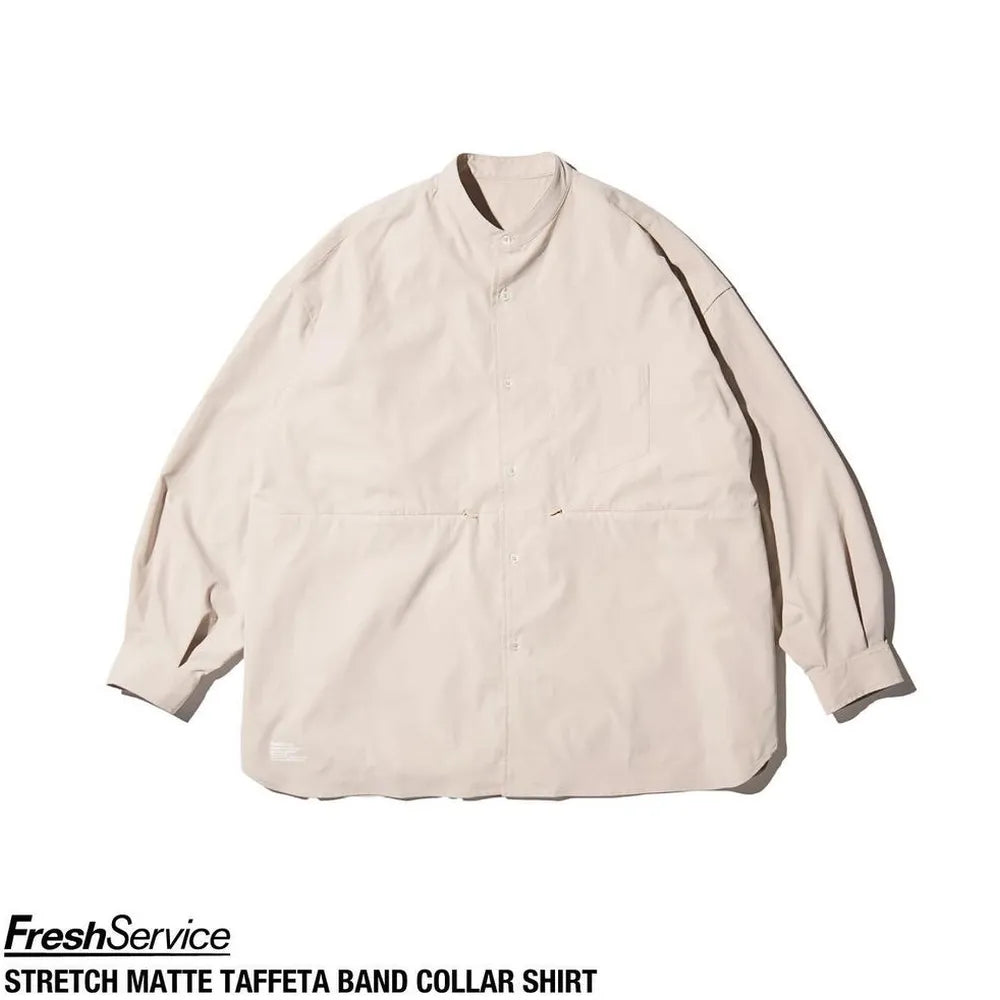 FreshService の STRETCH MATTE TAFFETA BAND COLLAR SHIRT