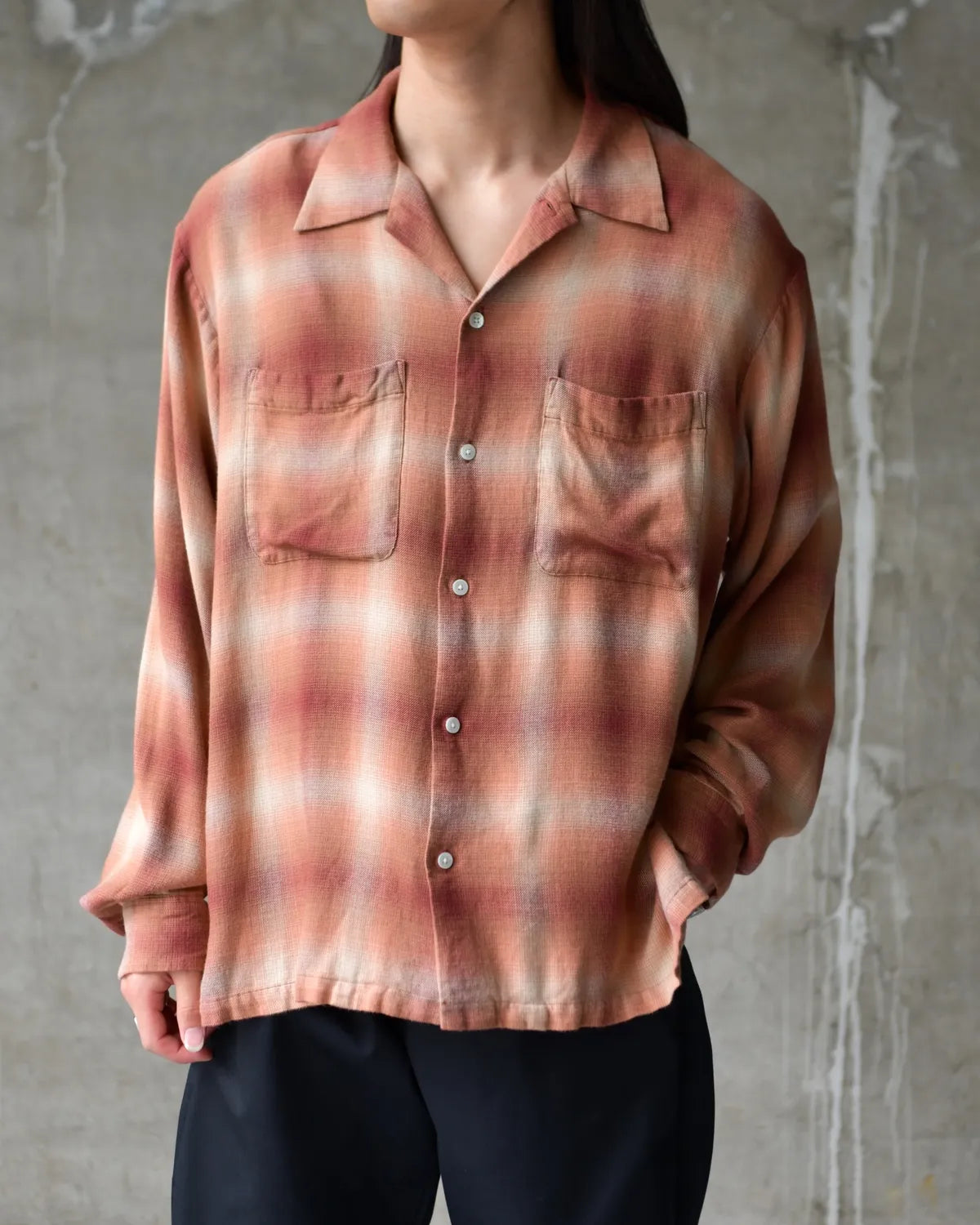 MINEDENIM(マインデニム) / R.Flannel Ombre Open Collar SH | 公式