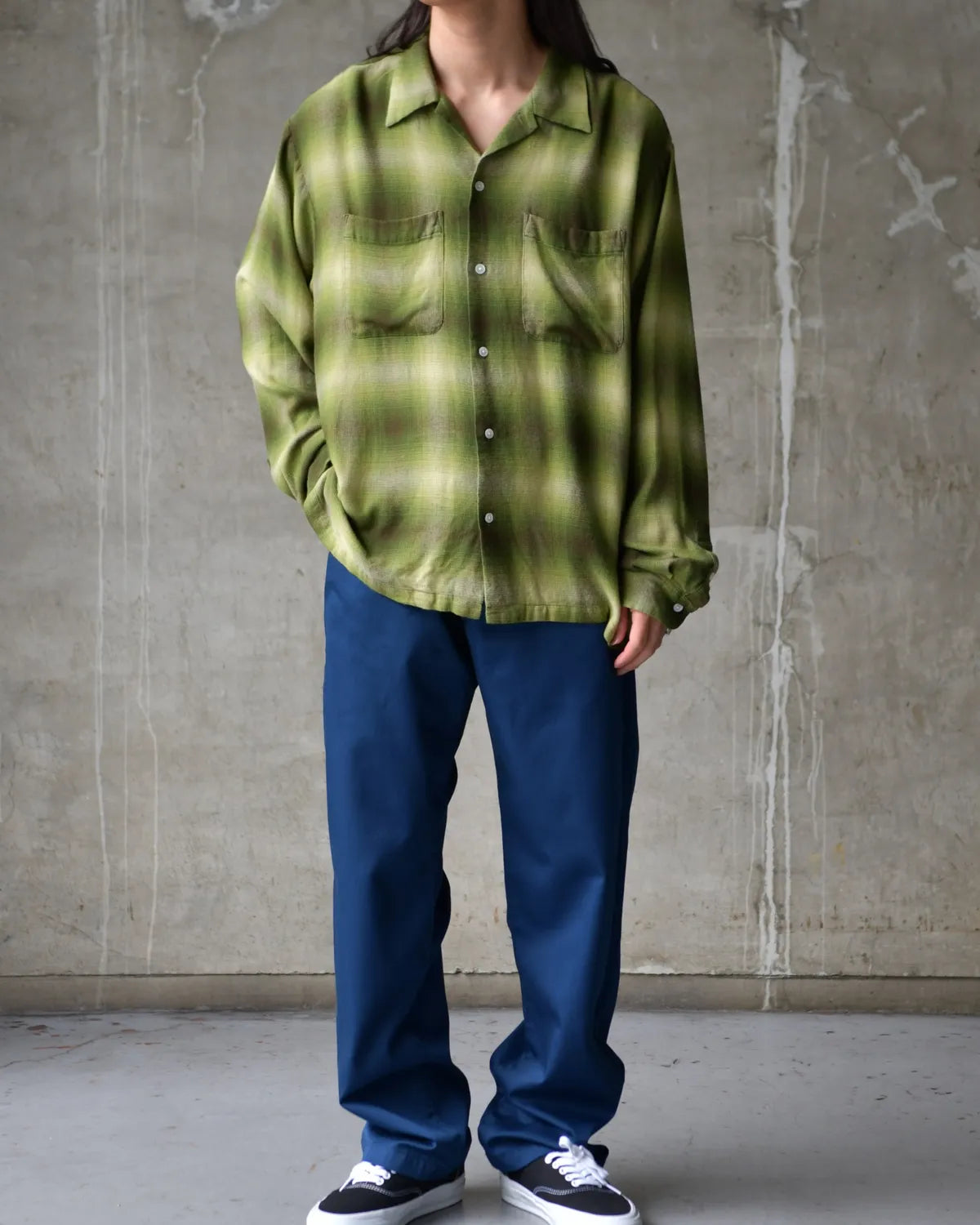 MINEDENIM(マインデニム) / R.Flannel Ombre Open Collar SH | 公式