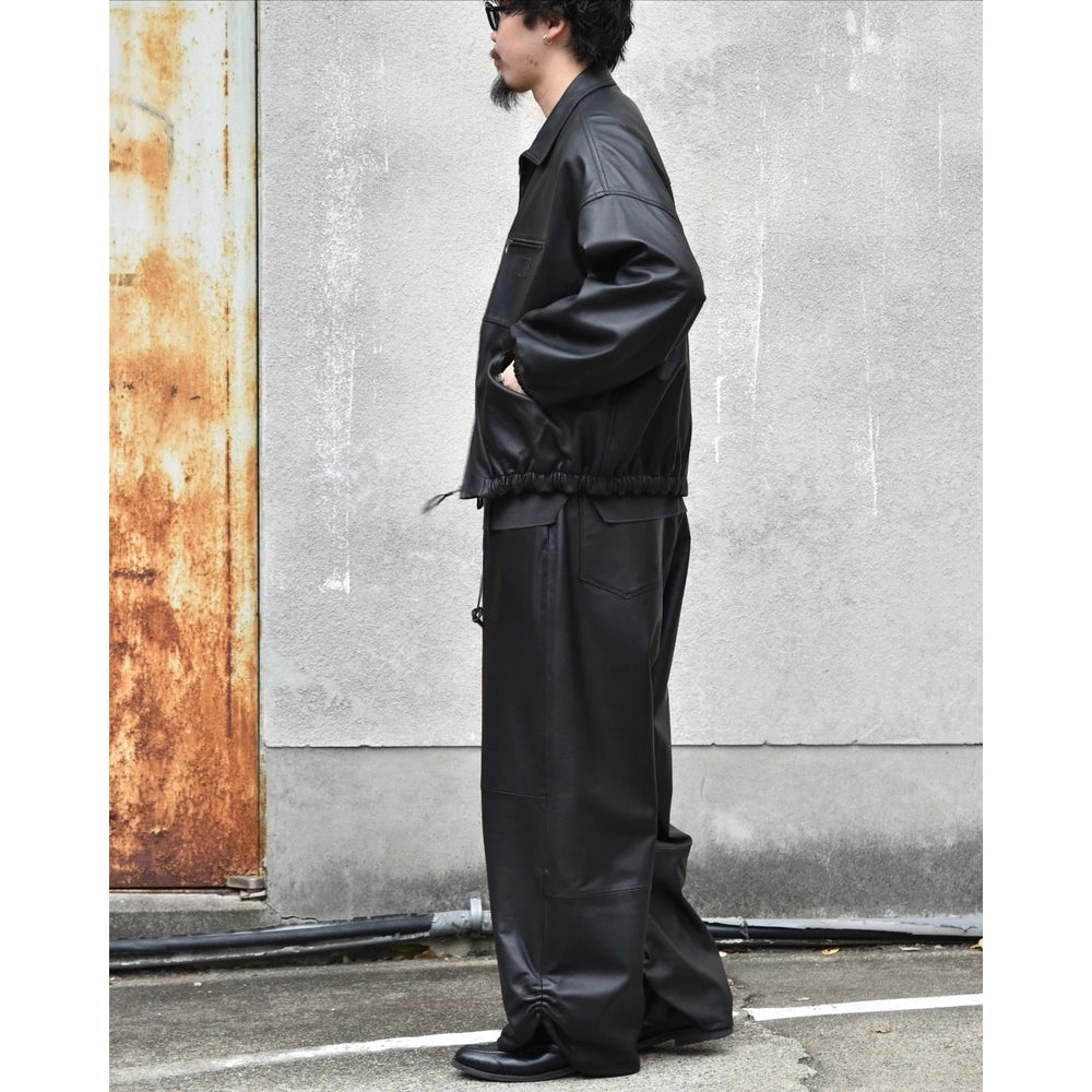 refomed × CCU / FRESH MAN CCU LEATHER WIDE PANTS (PT-01-RF-SHEEP-3)