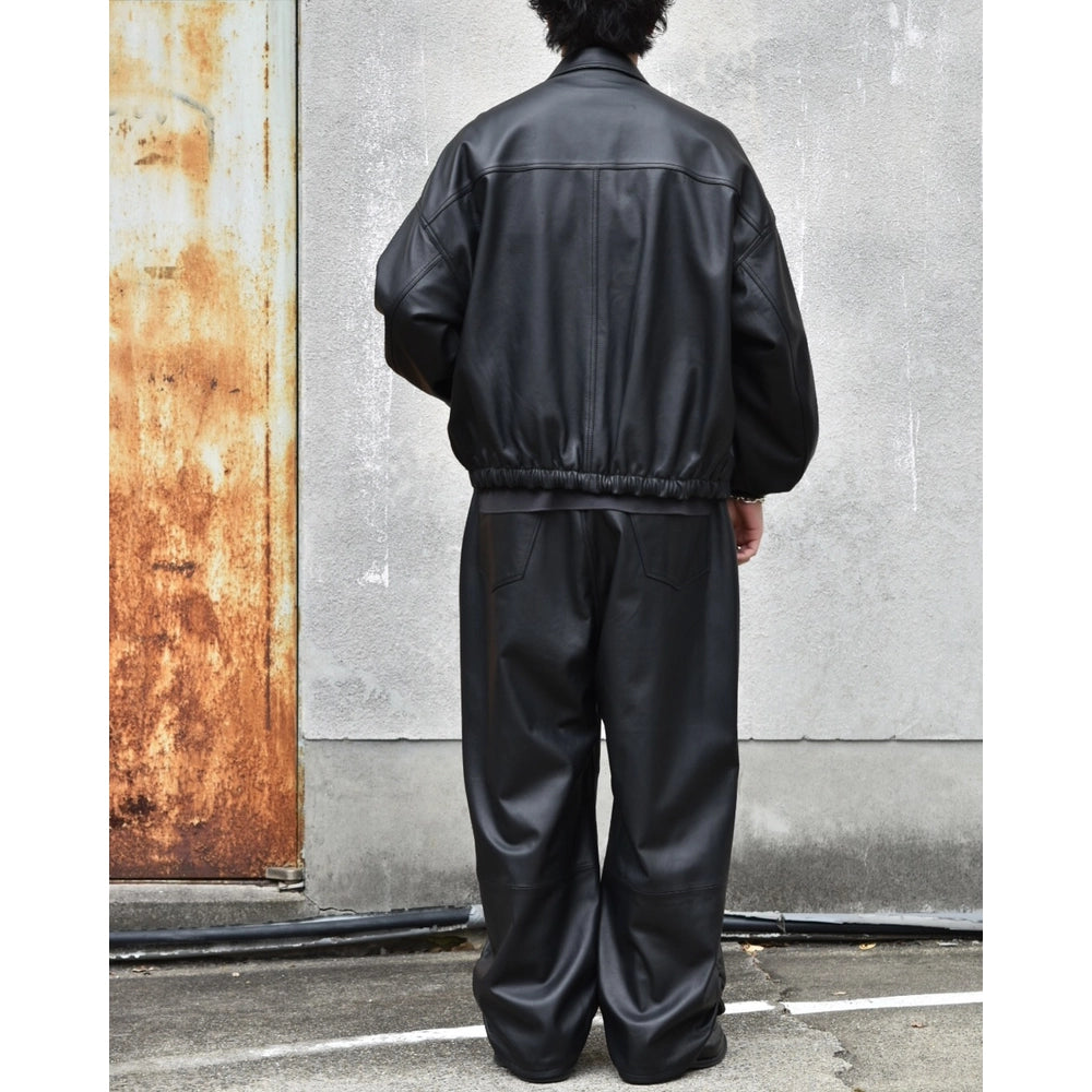 refomed × CCU / FRESH MAN CCU LEATHER WIDE PANTS (PT-01-RF-SHEEP-3)