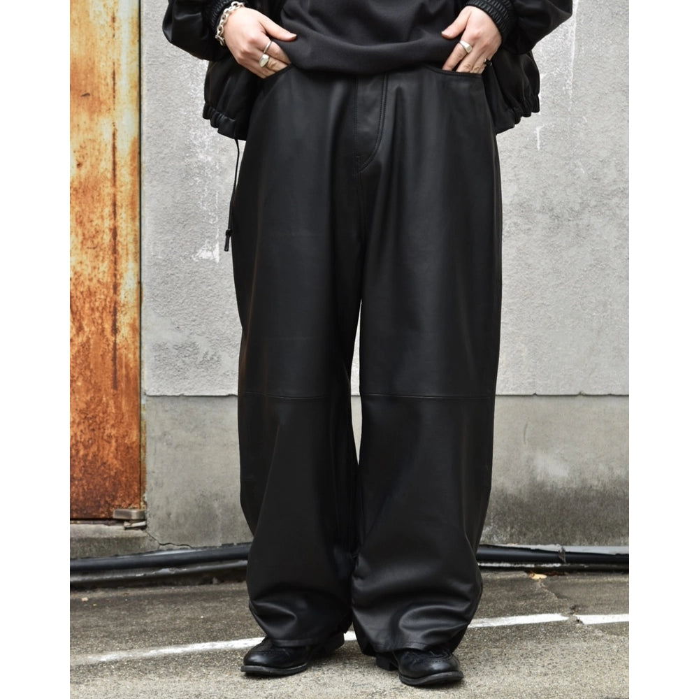 refomed × CCU / FRESH MAN CCU LEATHER WIDE PANTS (PT-01-RF-SHEEP-3)